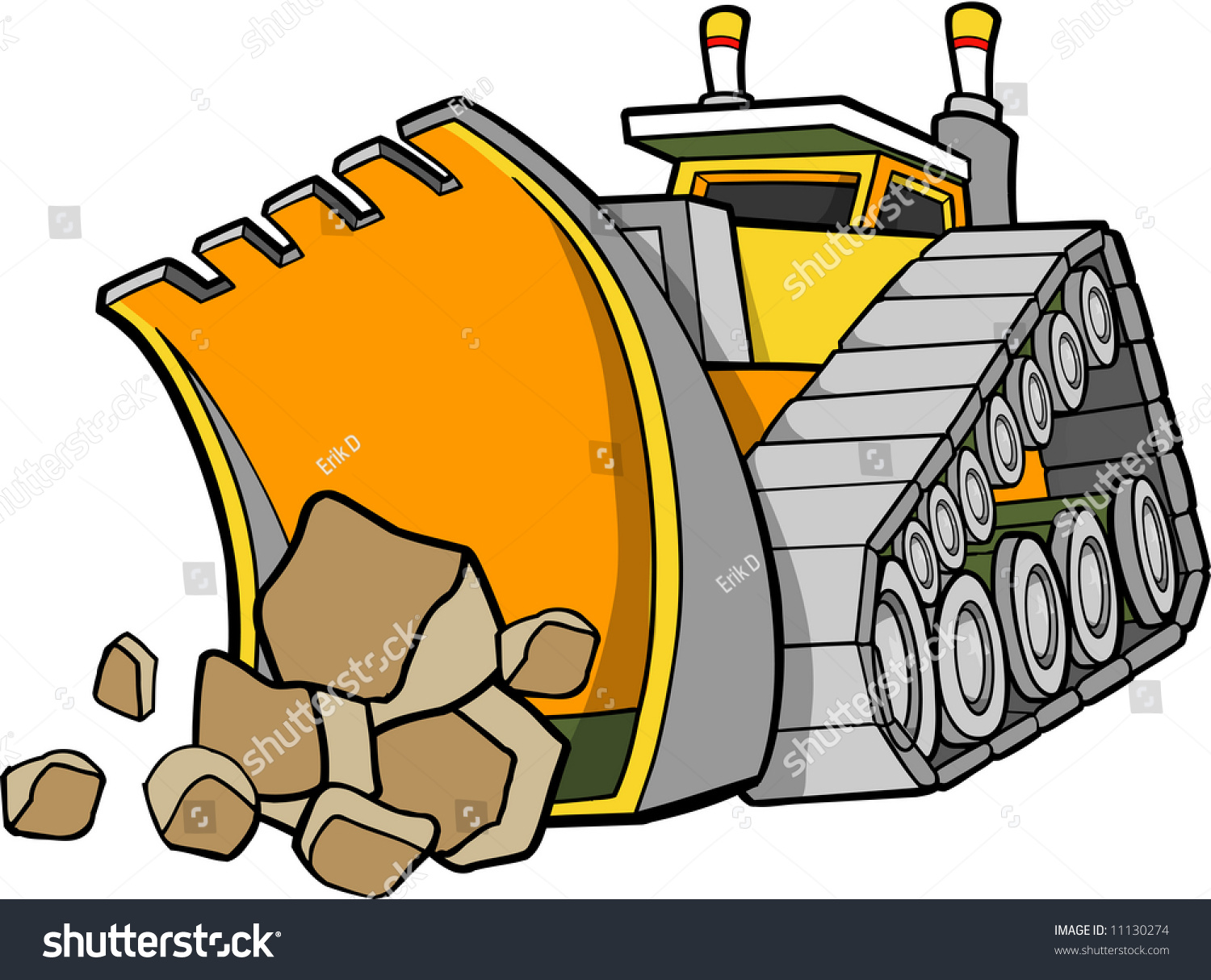 Bulldozer Vector Illustration - 11130274 : Shutterstock