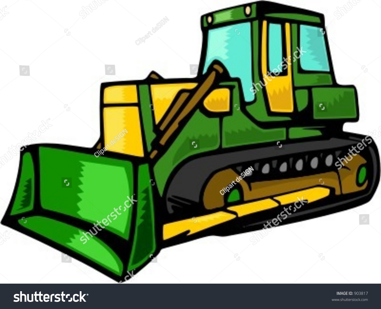 Bulldozer.Vector Illustration - 903817 : Shutterstock