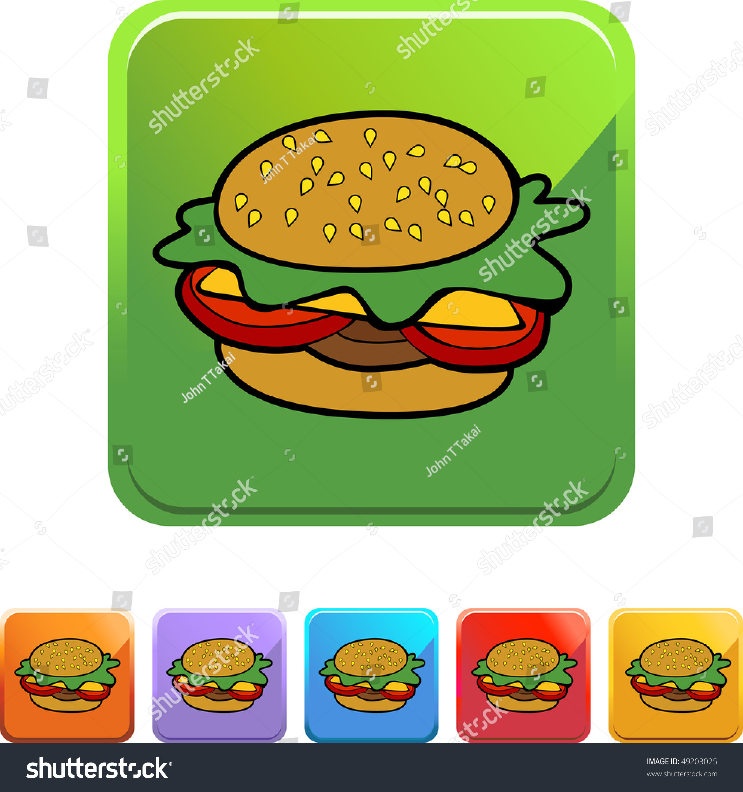 Burger Stock Vector Illustration 49203025 : Shutterstock