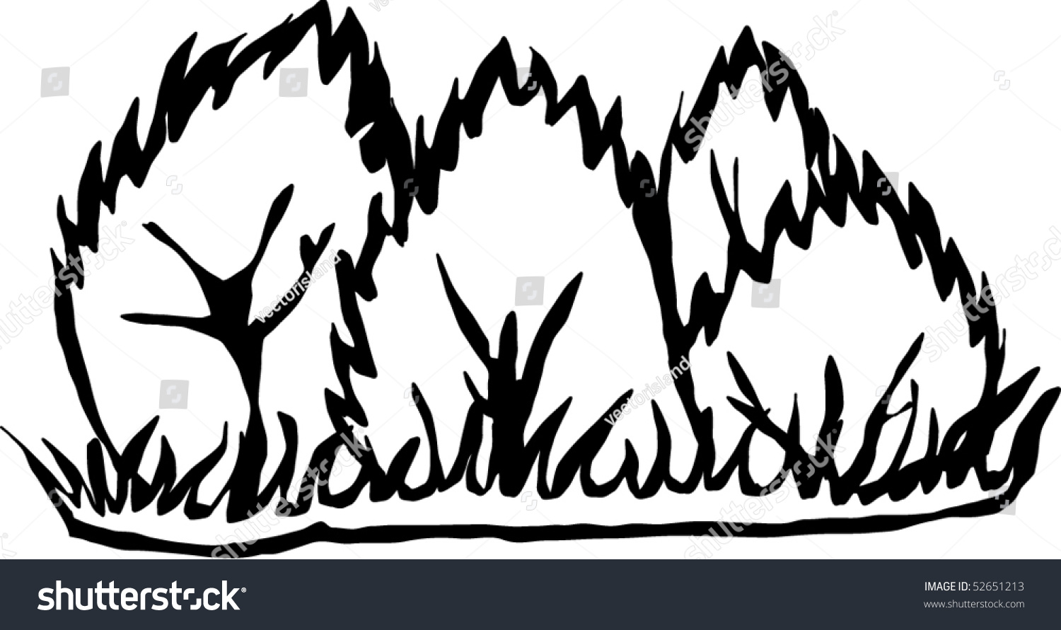 Bushes Stock Vector Illustration 52651213 : Shutterstock