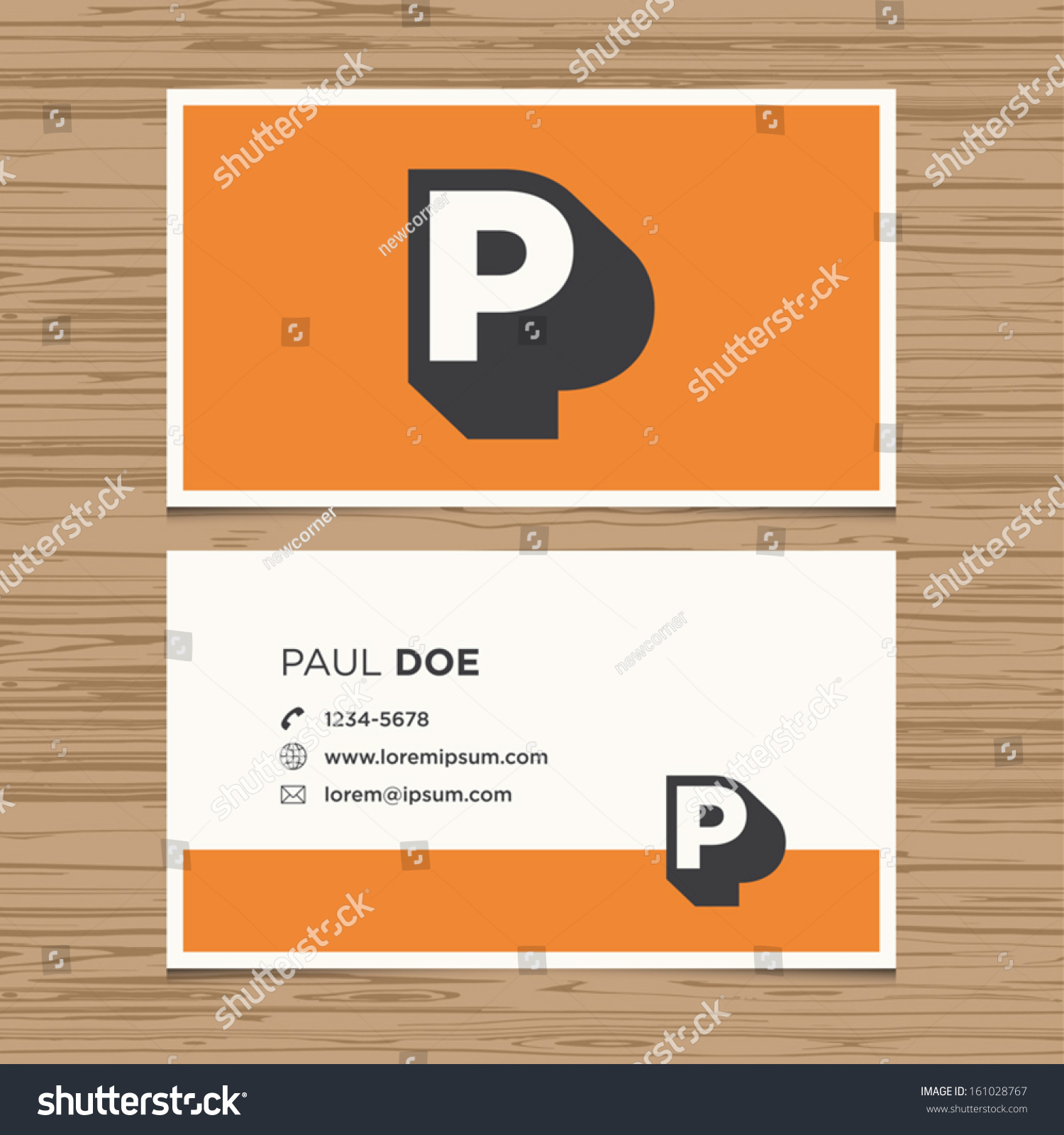 Abc Card Template Editable business card with alphabet letter p vector template Abc Card Template Editable business card with alphabet letter p vector template