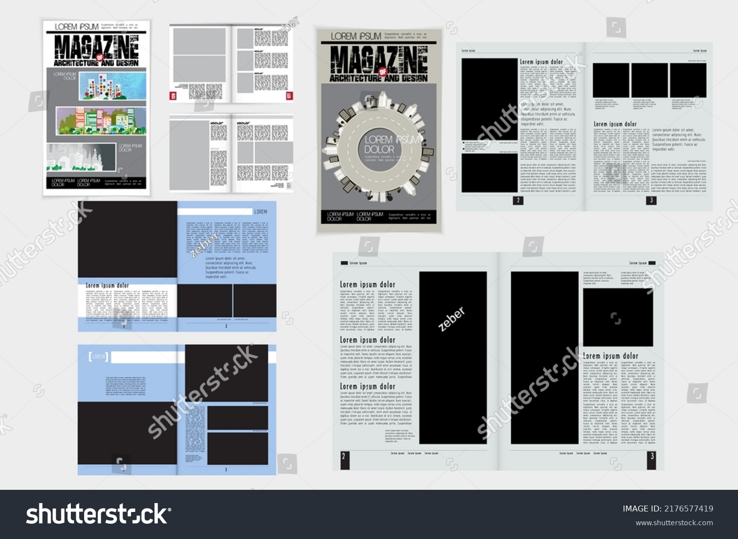 Business Magazine Brochure Layout Economy Subject Stock Vector Royalty