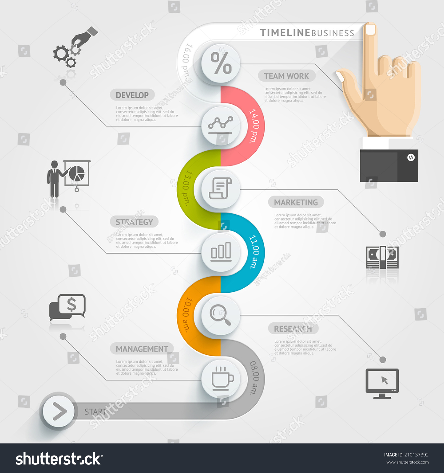 workflow timeline template business timeline infographic template vector workflow timeline template business timeline infographic template vector