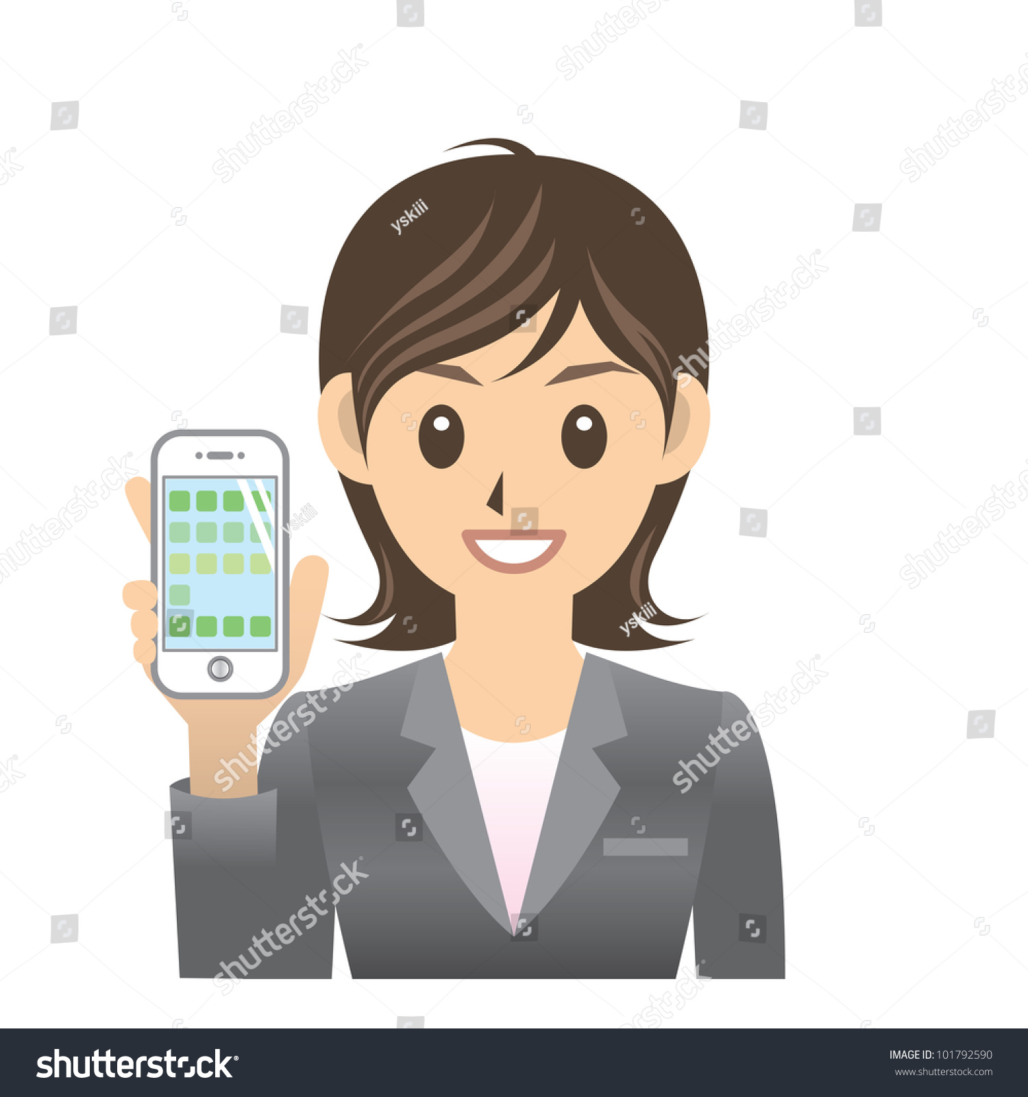 Business Woman Stock Vector Illustration 101792590 : Shutterstock