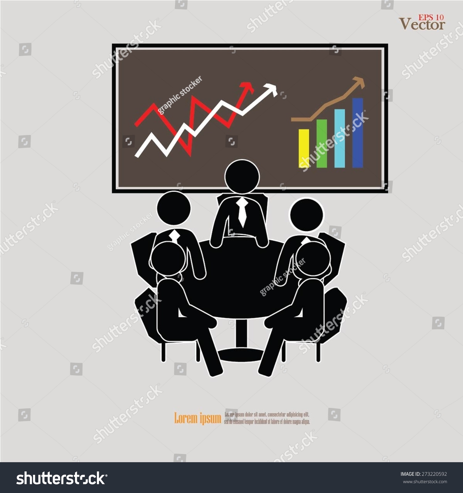 Businessman Meeting Icon.Meeting Concept.Conference.Vector Illustration. 273220592 Shutterstock