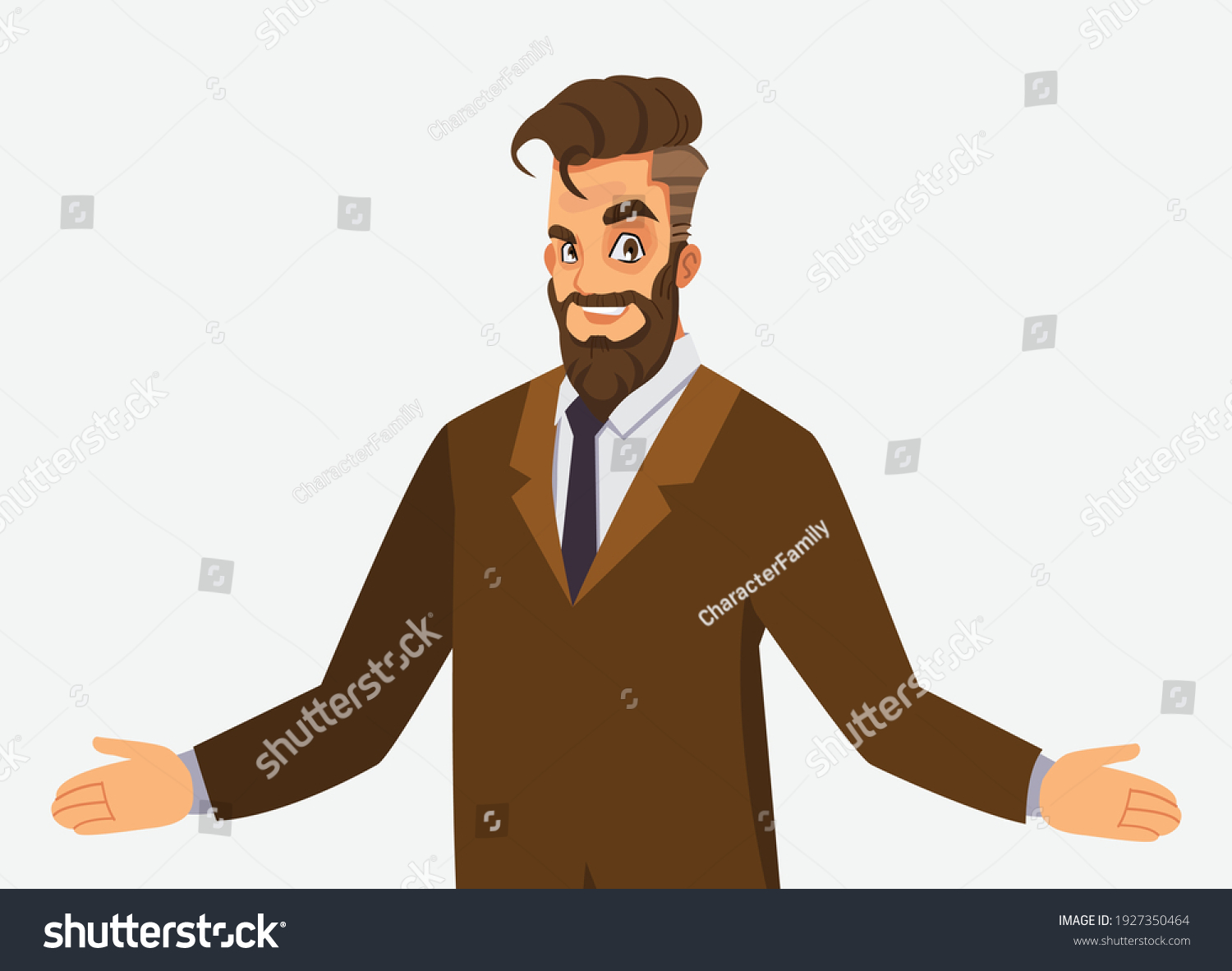 Businessmen Consulting Business Concept Cartoon Illustration Stock