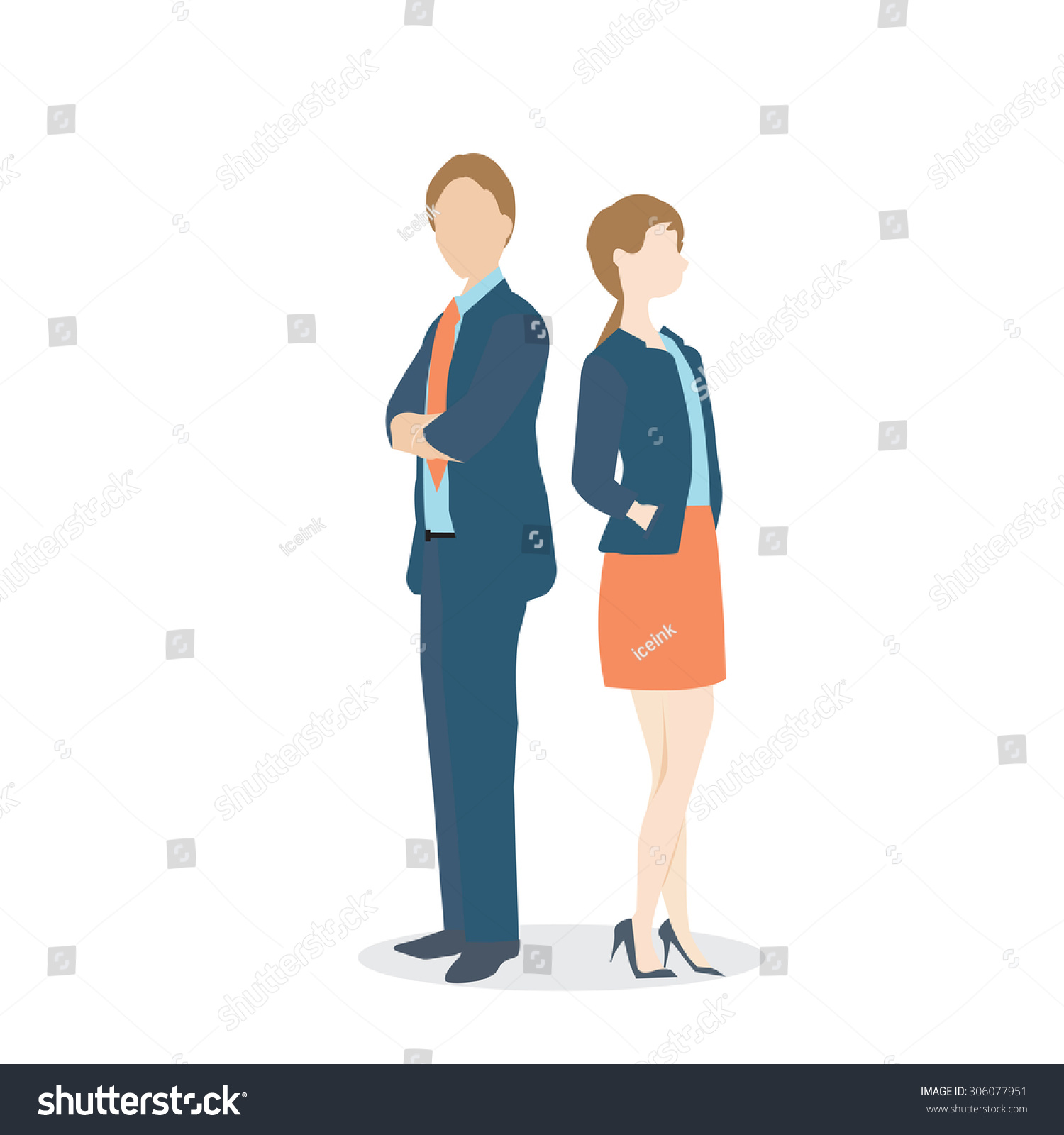 Businesswoman And Businessman In Formal Suits Vector Illustration Shutterstock