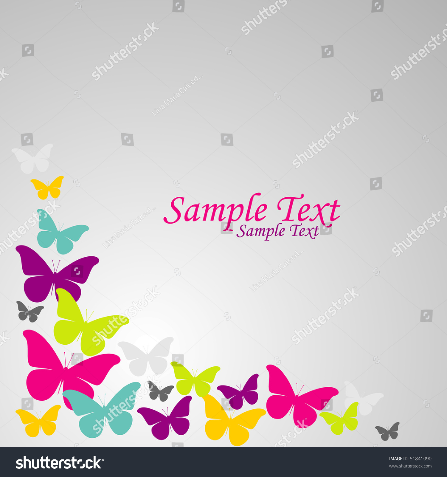 Butterfly Background Stock Vector Illustration 51841090 : Shutterstock