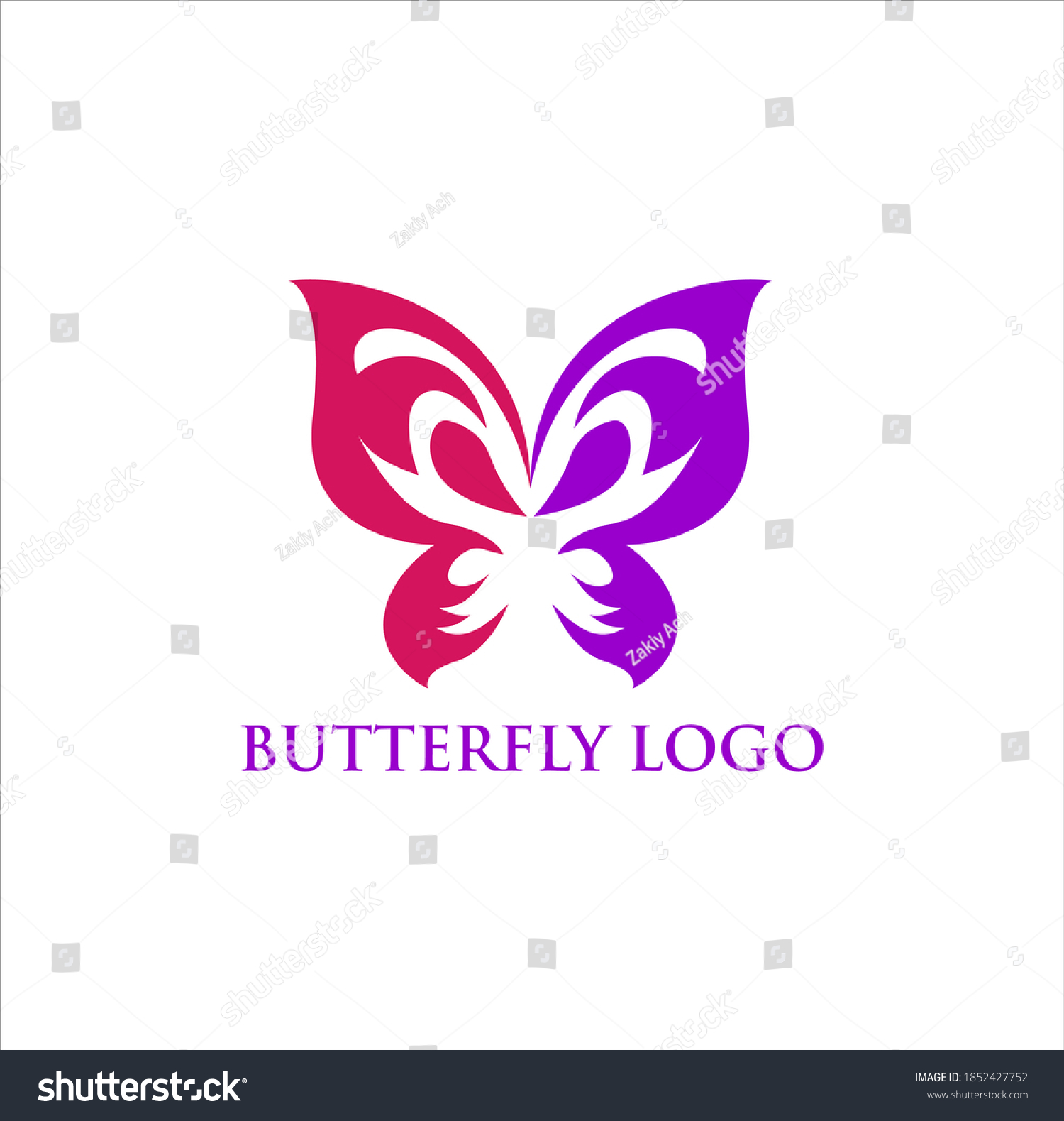 Butterfly Beauty Wings Skincare Logo Design Stock Vector Royalty Free