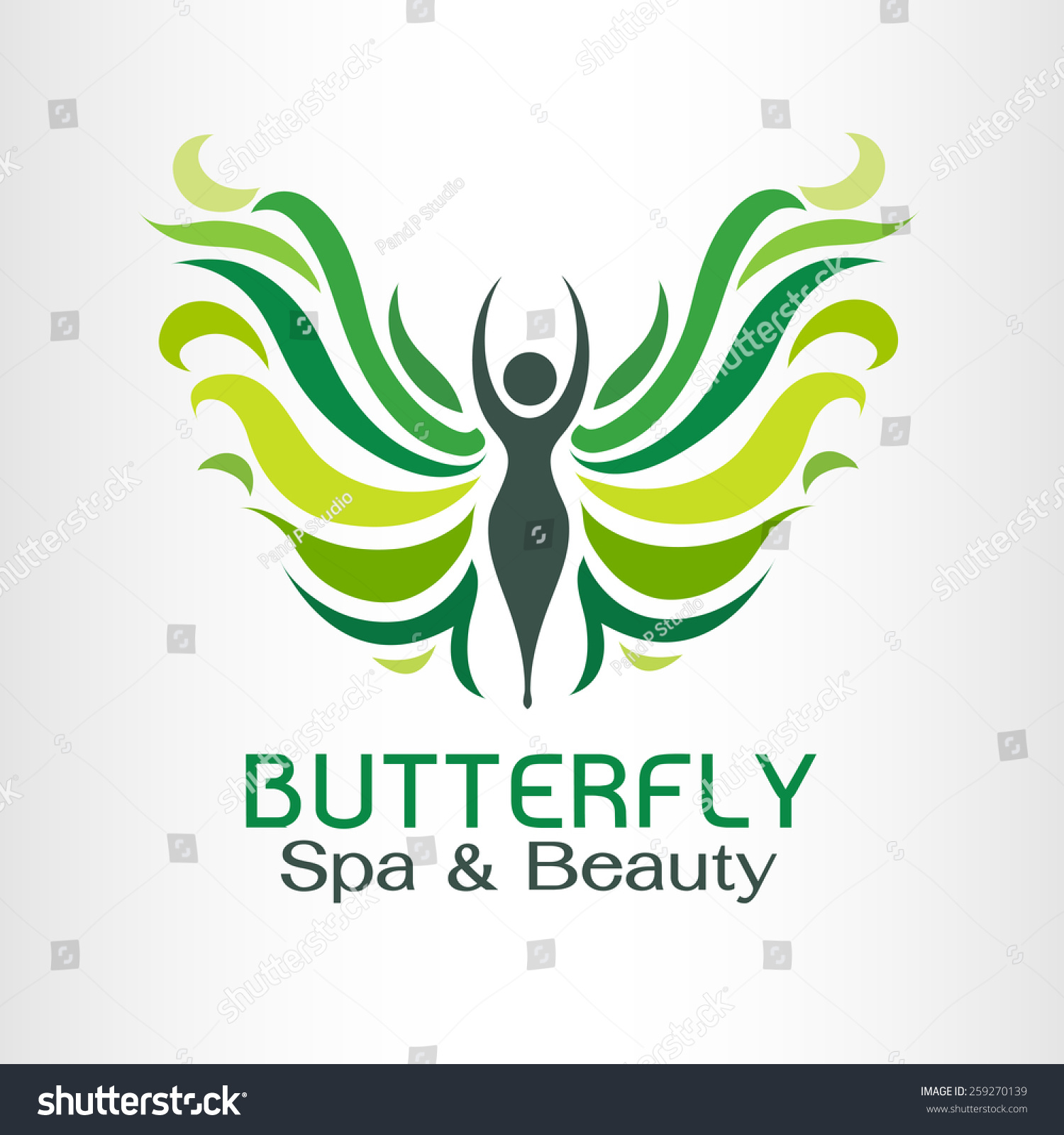 Butterfly Logo Vector Design Template Spa Stock Vector 259270139 ...