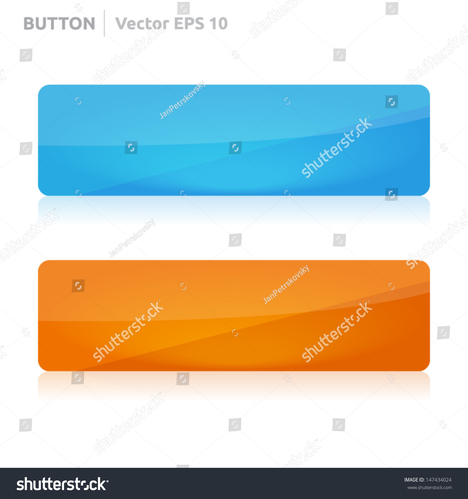 Button Template Vector Design Eps Business Banner With Symbol Icon Website Element Web Button Biz Template