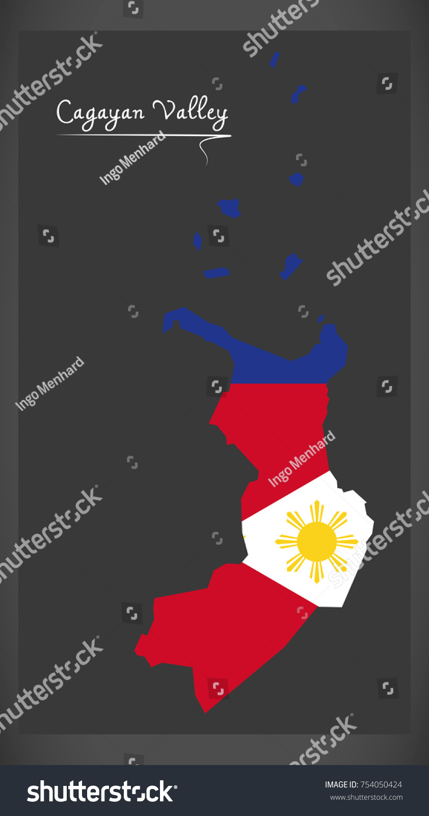 Vektor Stok Cagayan Valley Map Philippines Philippine National Tanpa