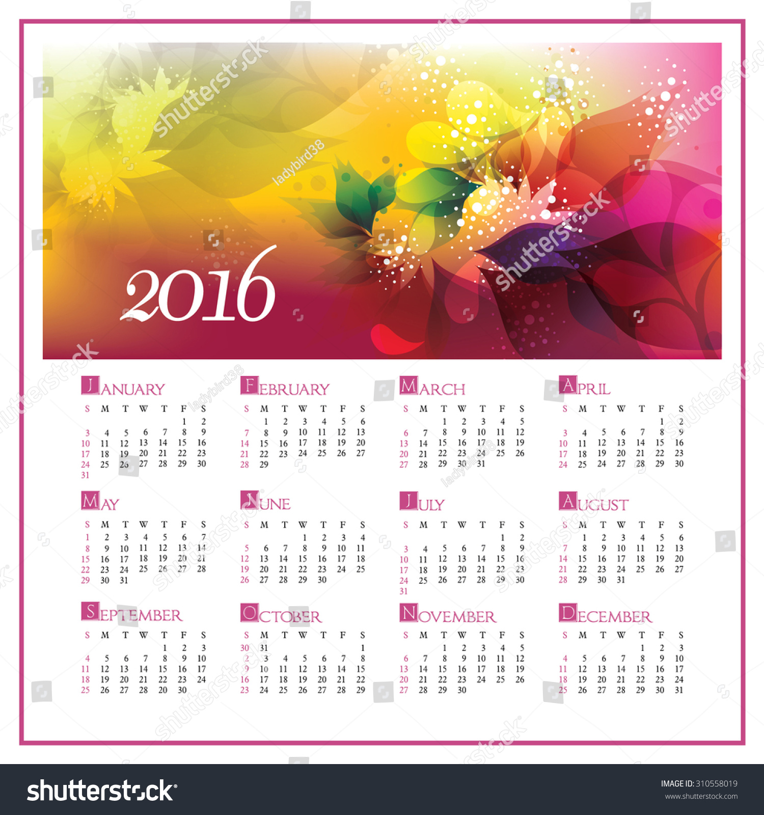 calendar template design
