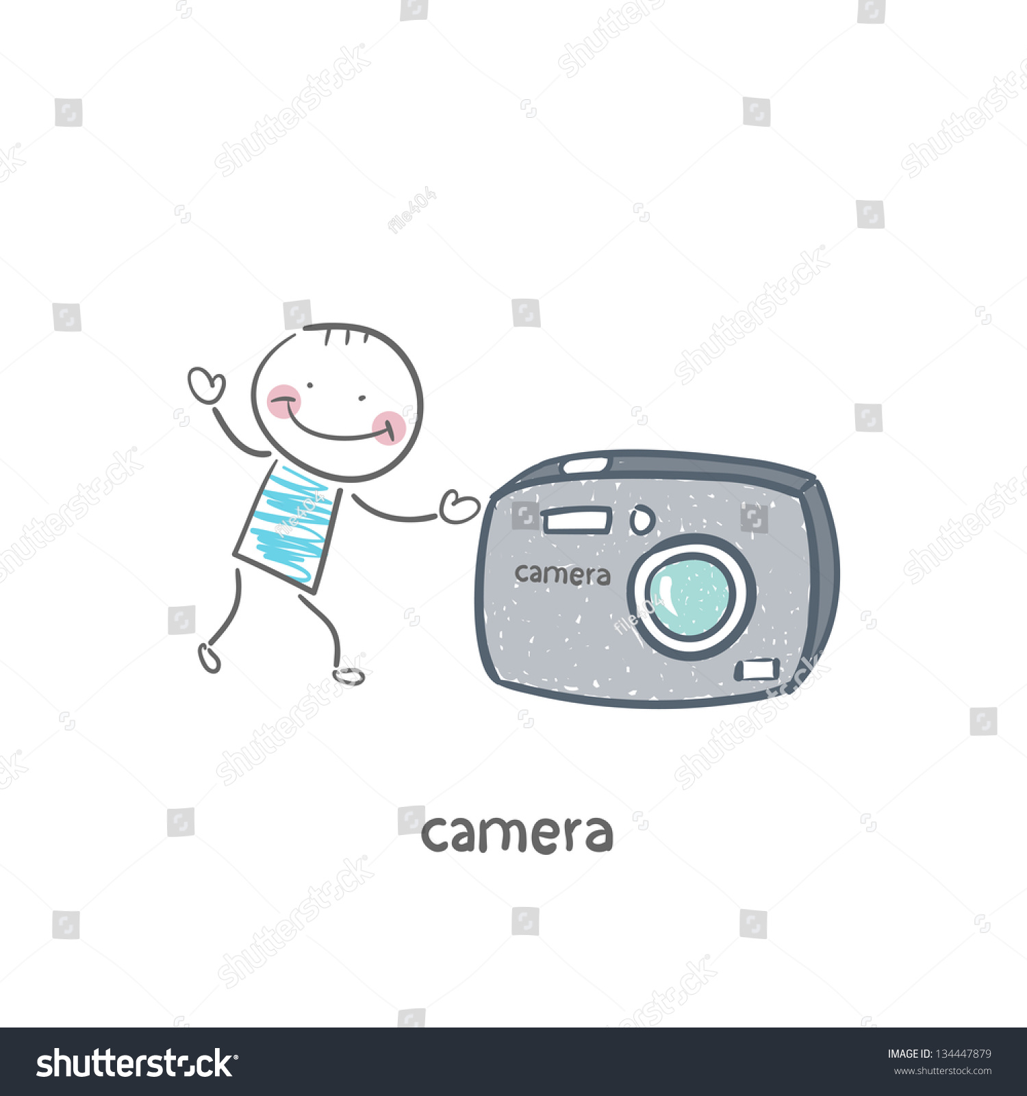 Camera Stock Vector Illustration 134447879 : Shutterstock