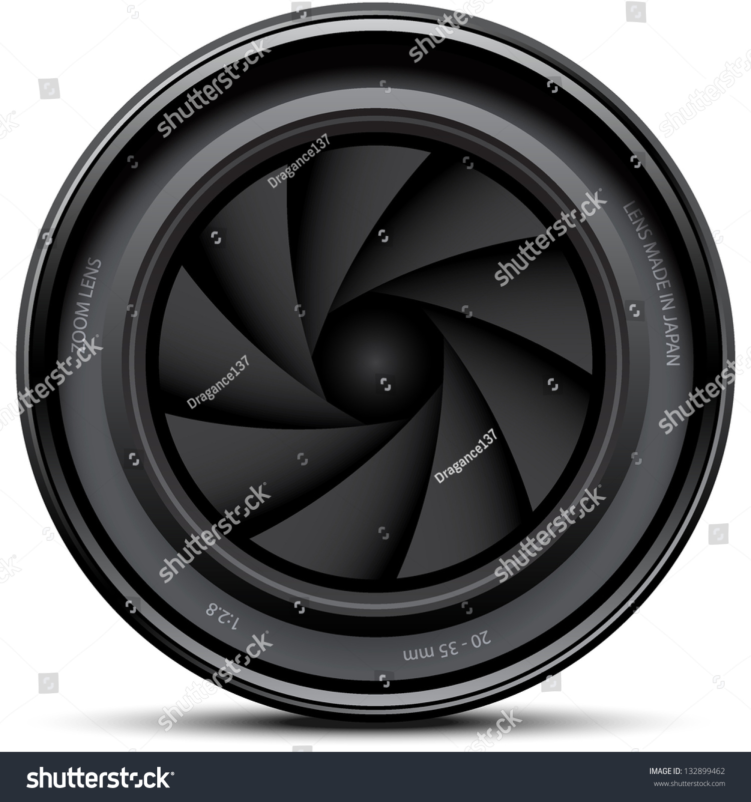 Camera Lens Shutter Vector Illustration Stock Vector Royalty Free