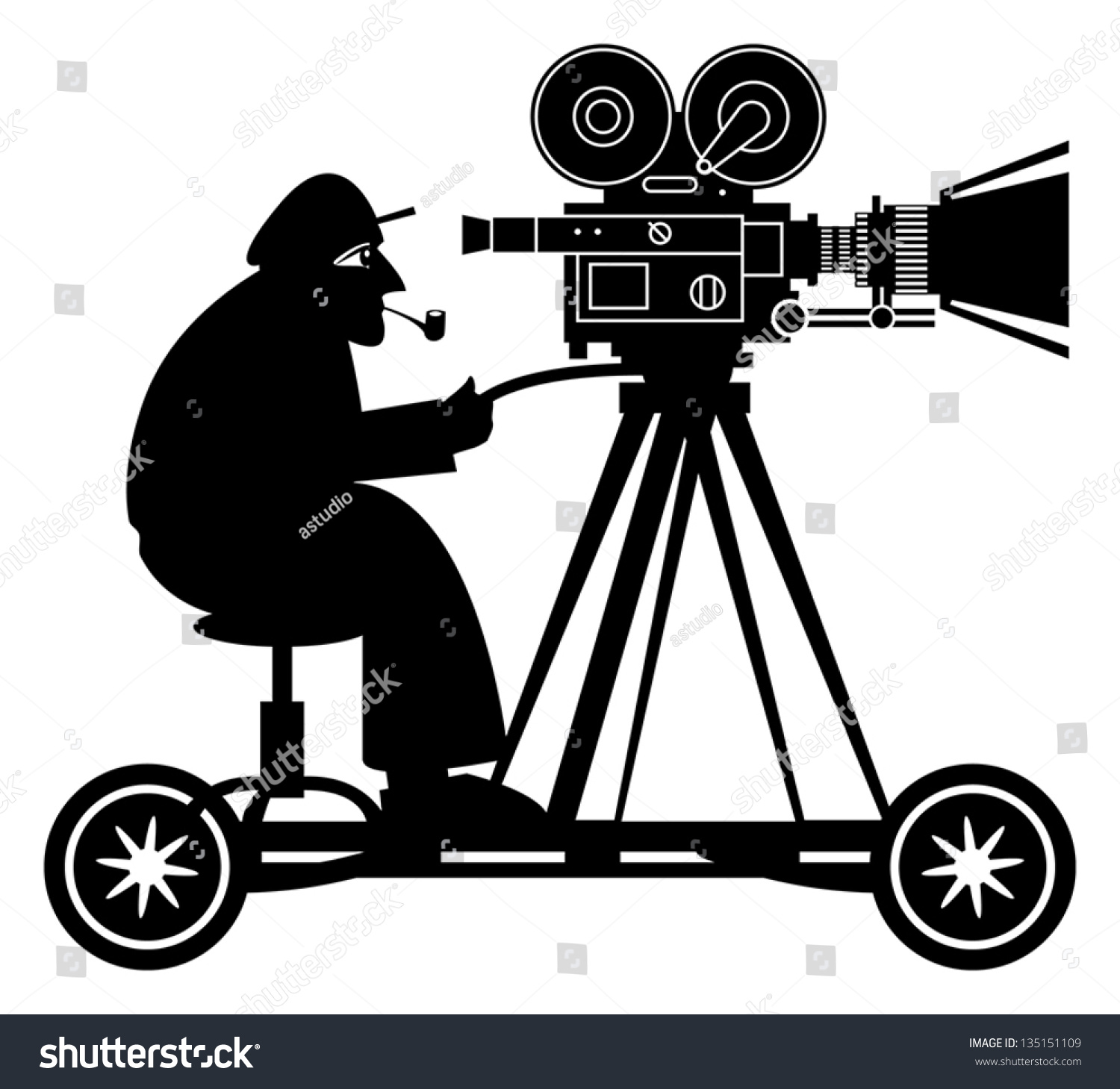 Camera Man, Vector Illustration - 135151109 : Shutterstock