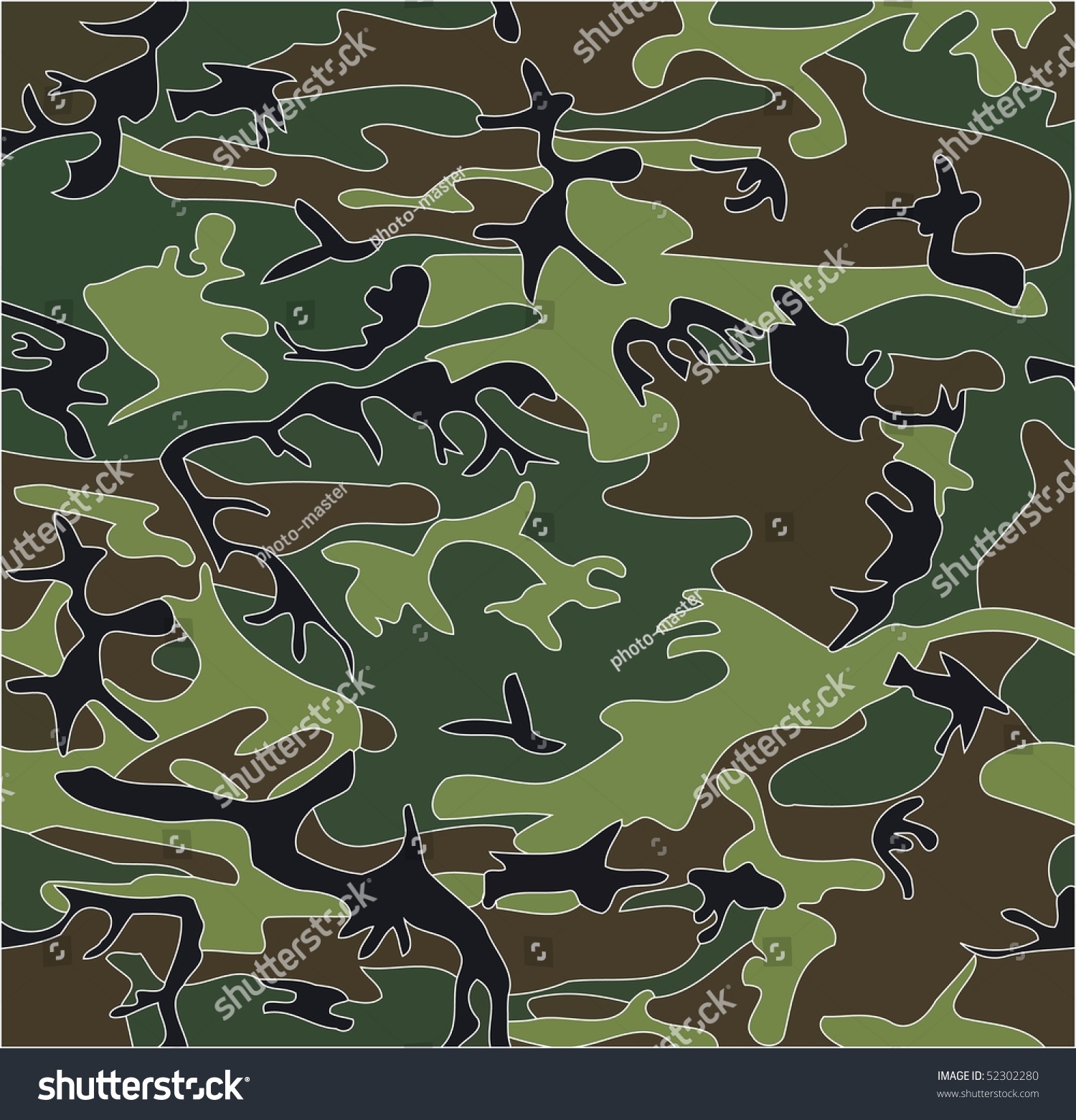 Camouflage Vector Background Stock Vector 52302280 - Shutterstock