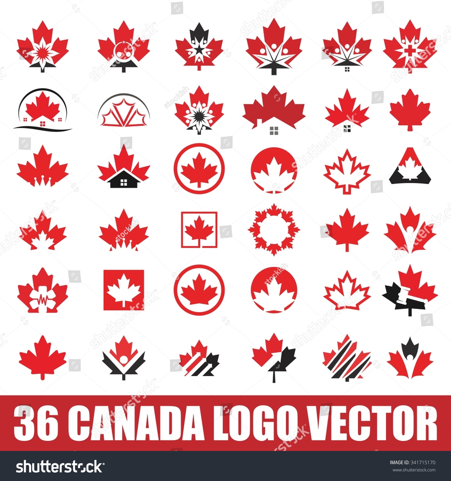 Canada Logo Vector, Canada Vector Logo Set. - 341715170 : Shutterstock