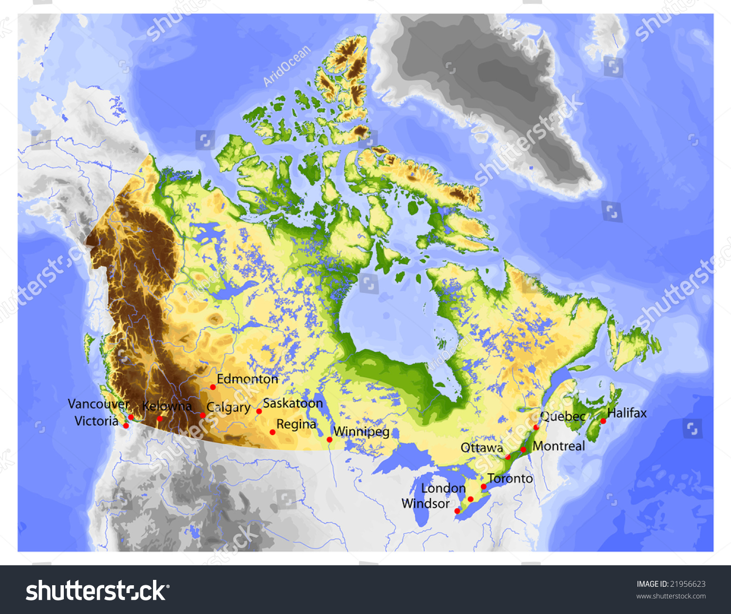 Canada Elevation Map Map Elevation Map Human Geography Zohal