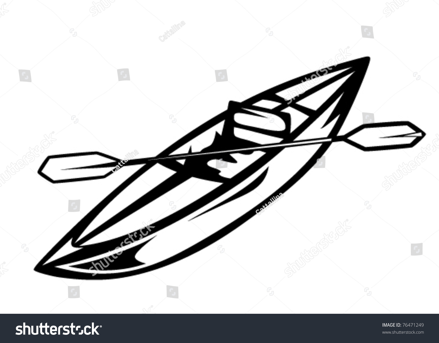 Canoe Vector Illustration - 76471249 : Shutterstock