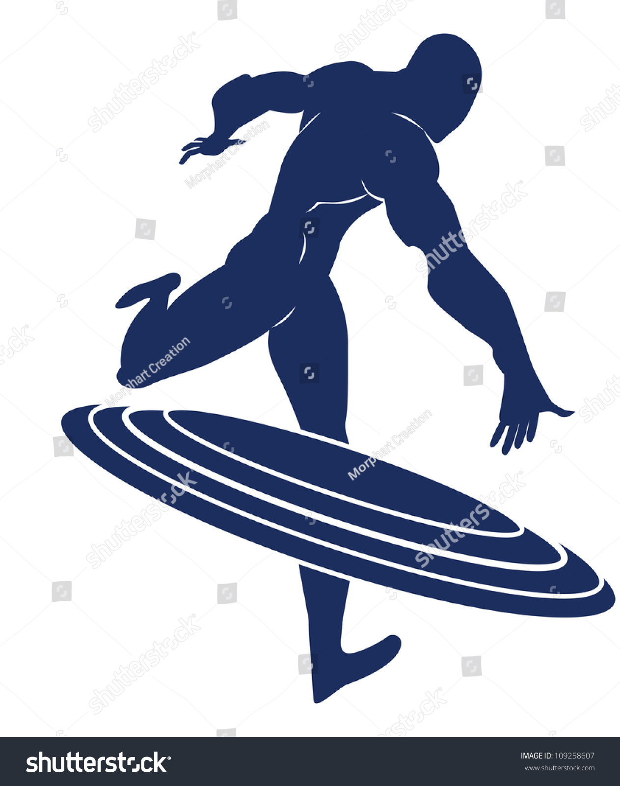 Captain America, Blue Silhouette Of A Man, Throwing A Round Shield