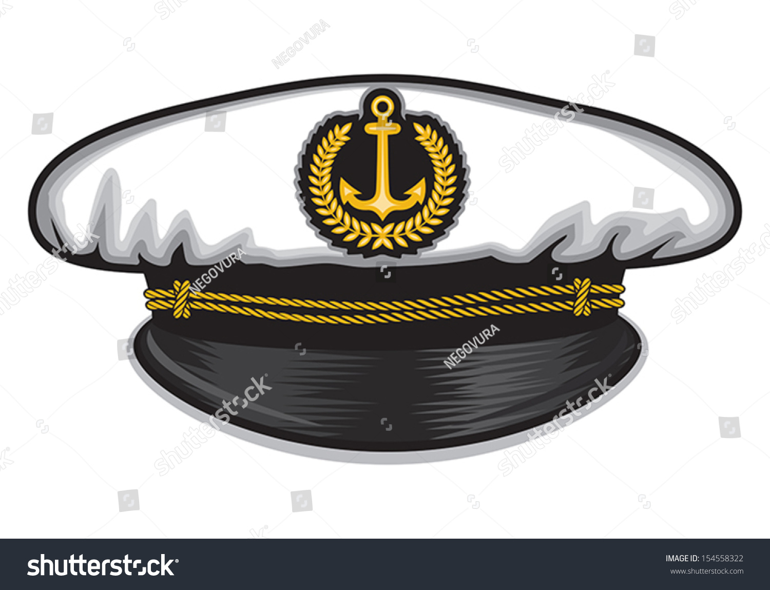 Captain Cap vector de stock libre de regalías 154558322