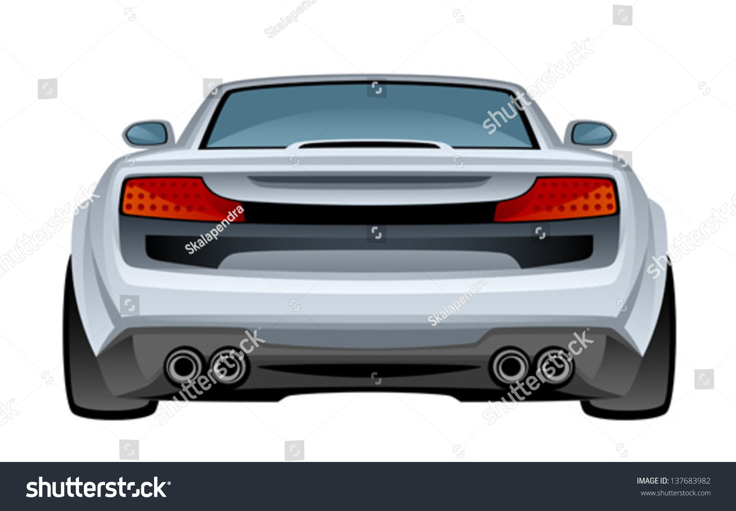 Car Back Stock Vector Illustration 137683982 : Shutterstock