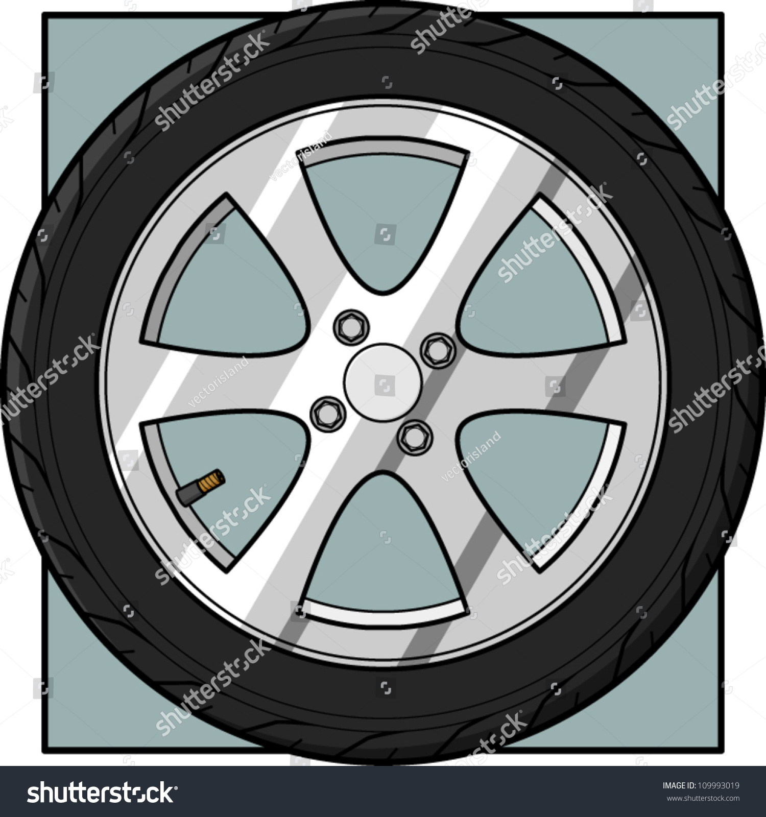 Car Or Truck Tire Stock Vector Illustration 109993019 : Shutterstock