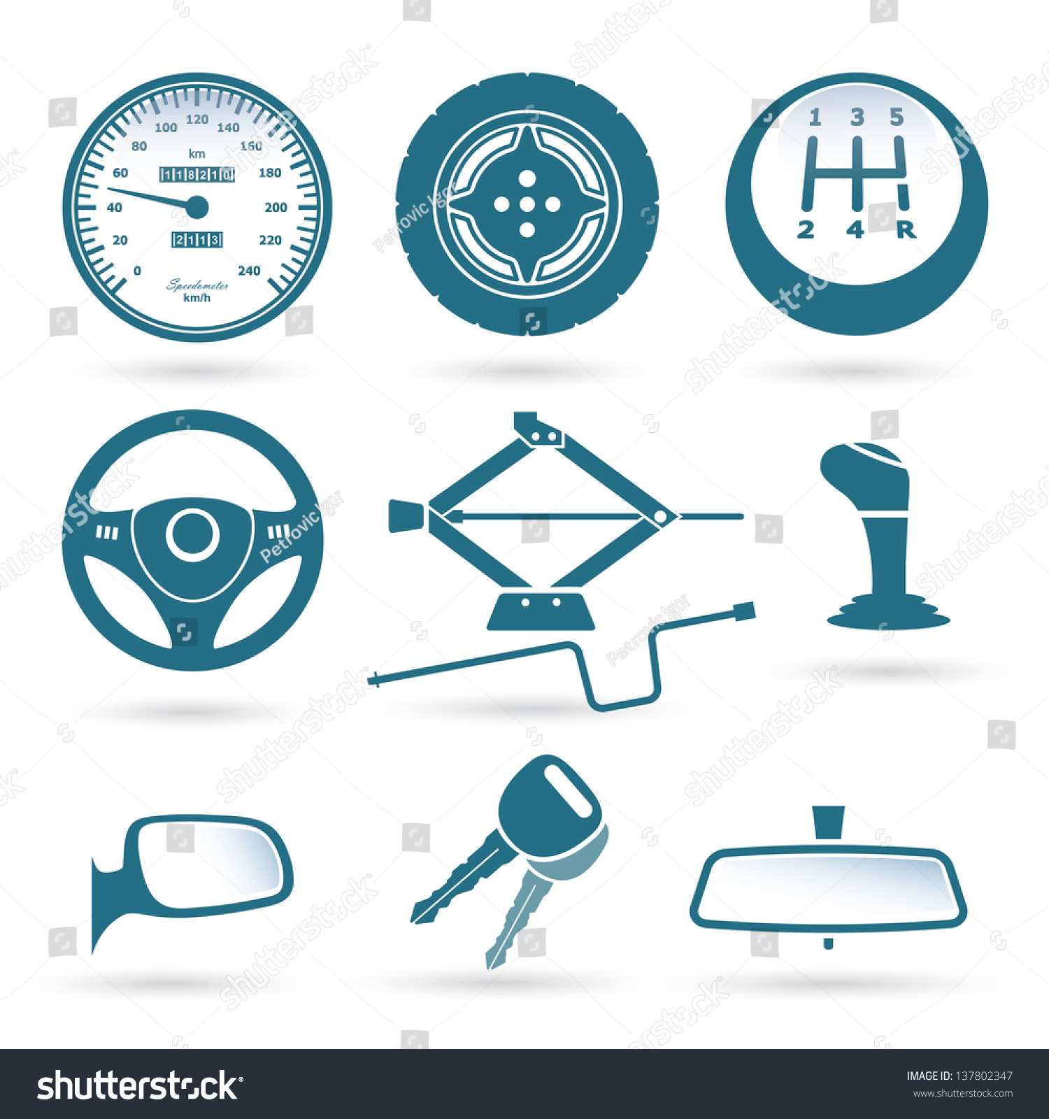 Car Parts Vector Illustration Stock Vector 137802347 - Shutterstock