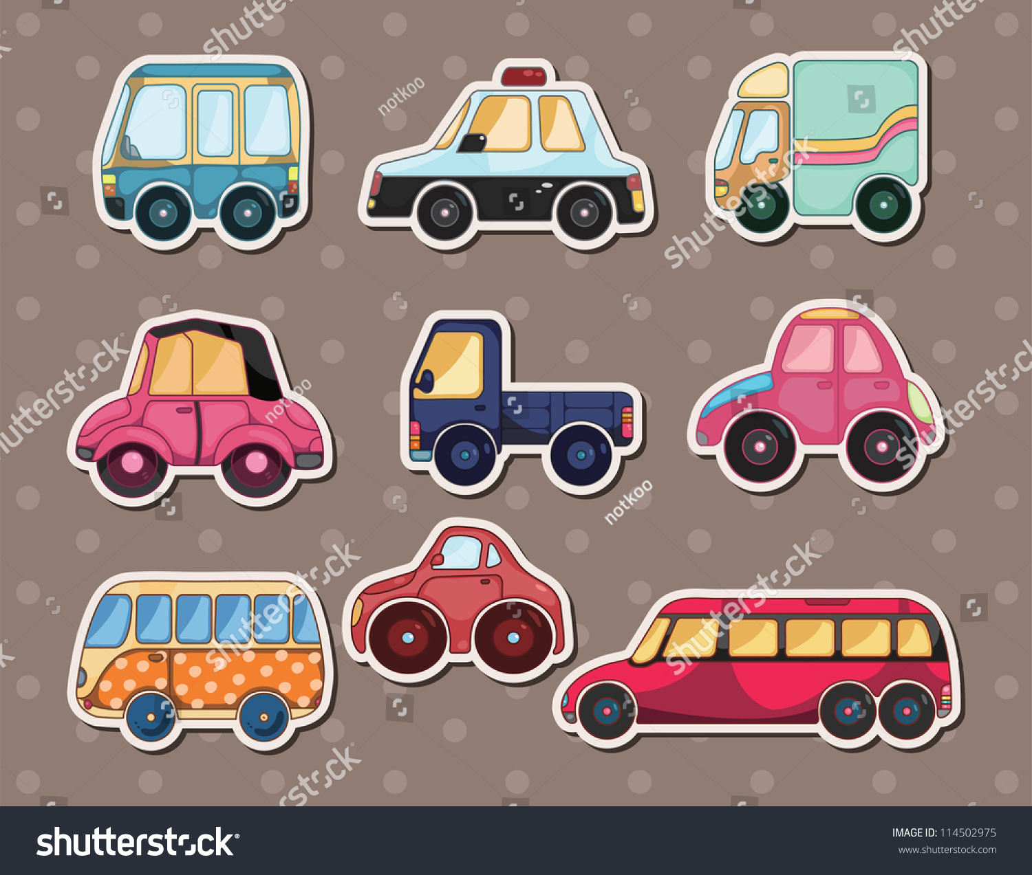 Car Stickers Stock Vector Illustration 114502975 : Shutterstock