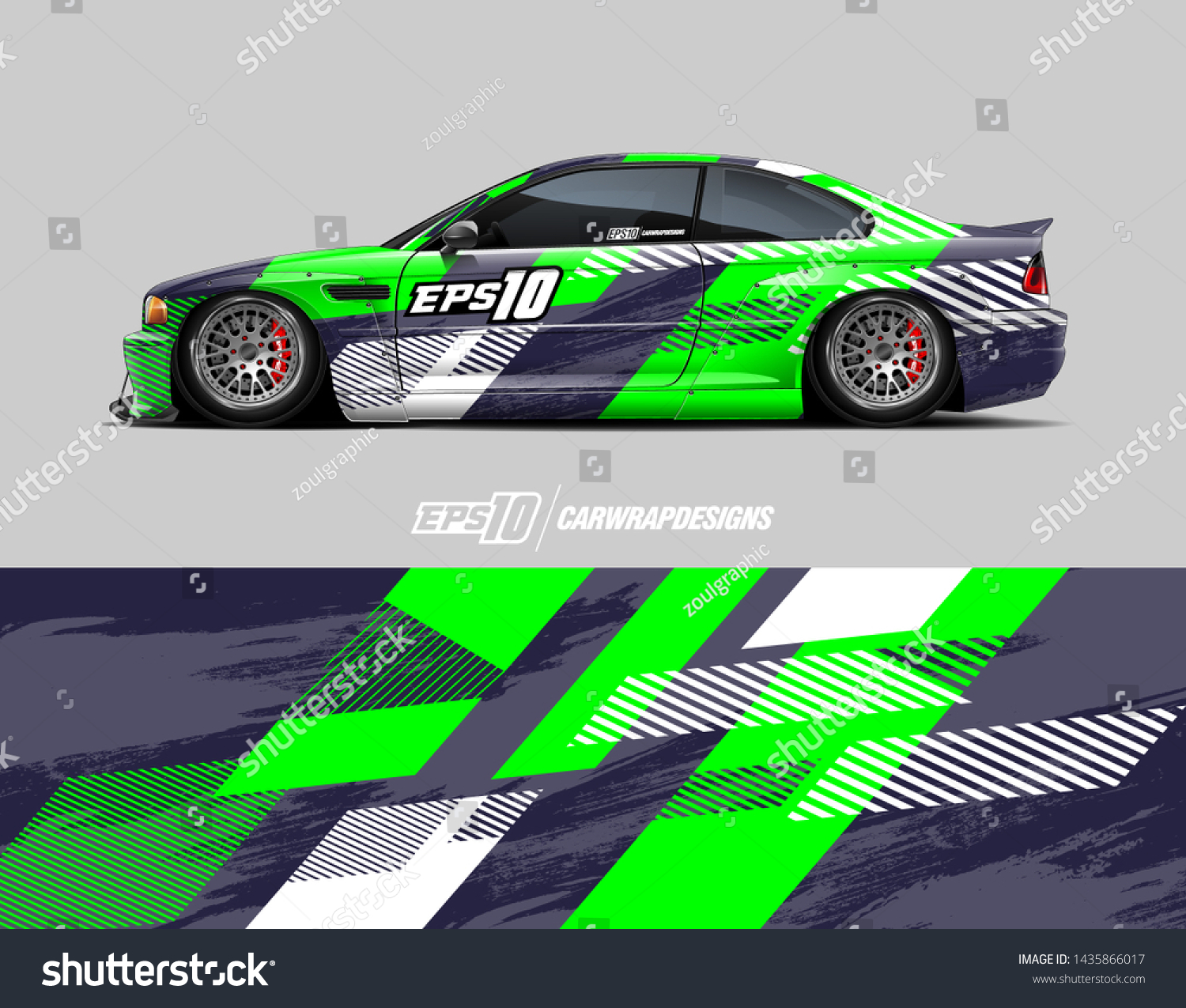 Car Wrap Design Concept Abstract Racing Stock Vector Royalty Free