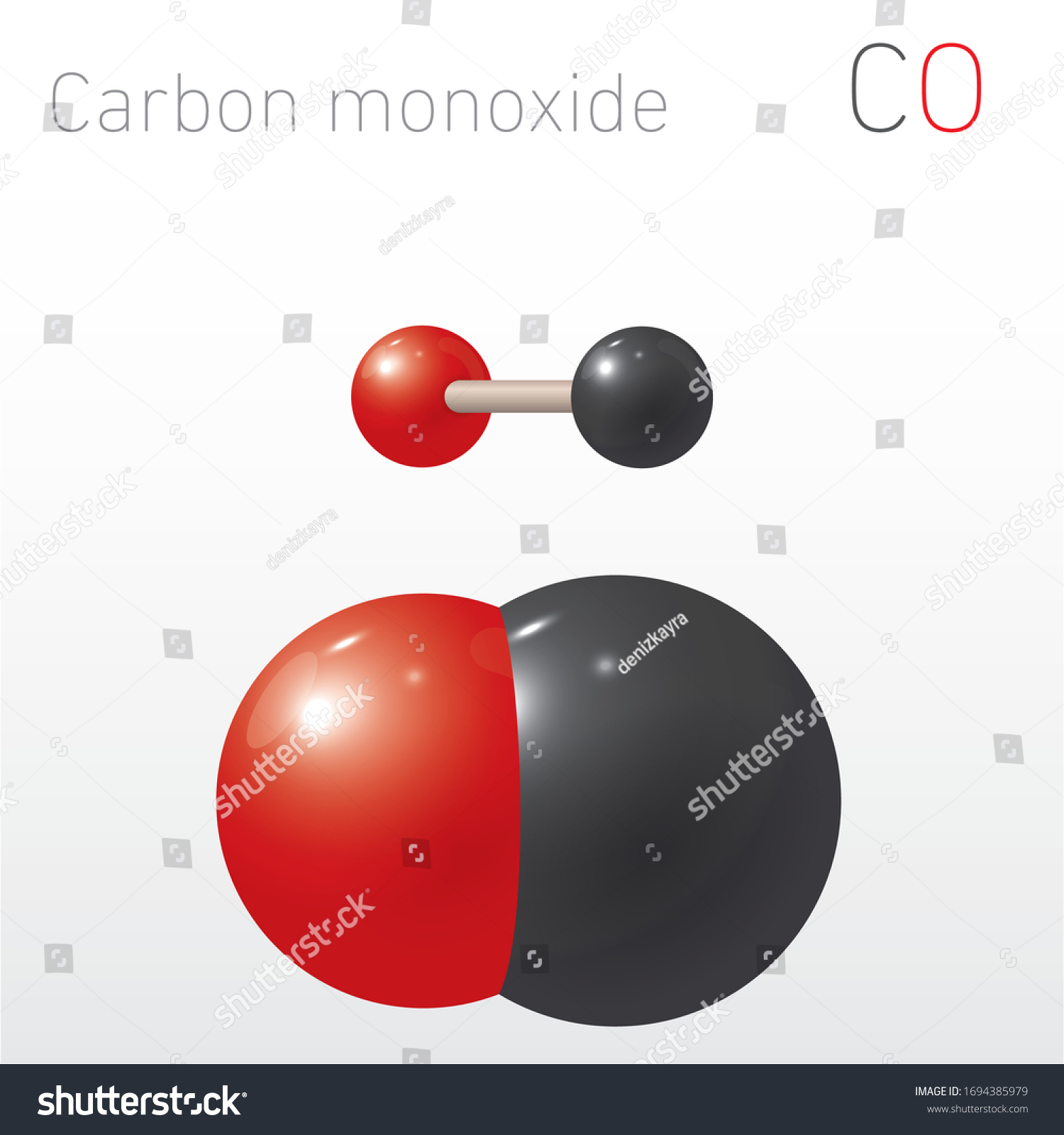 Carbon Monoxide Co Structural Chemical Formula 库存矢量图免版税1694385979