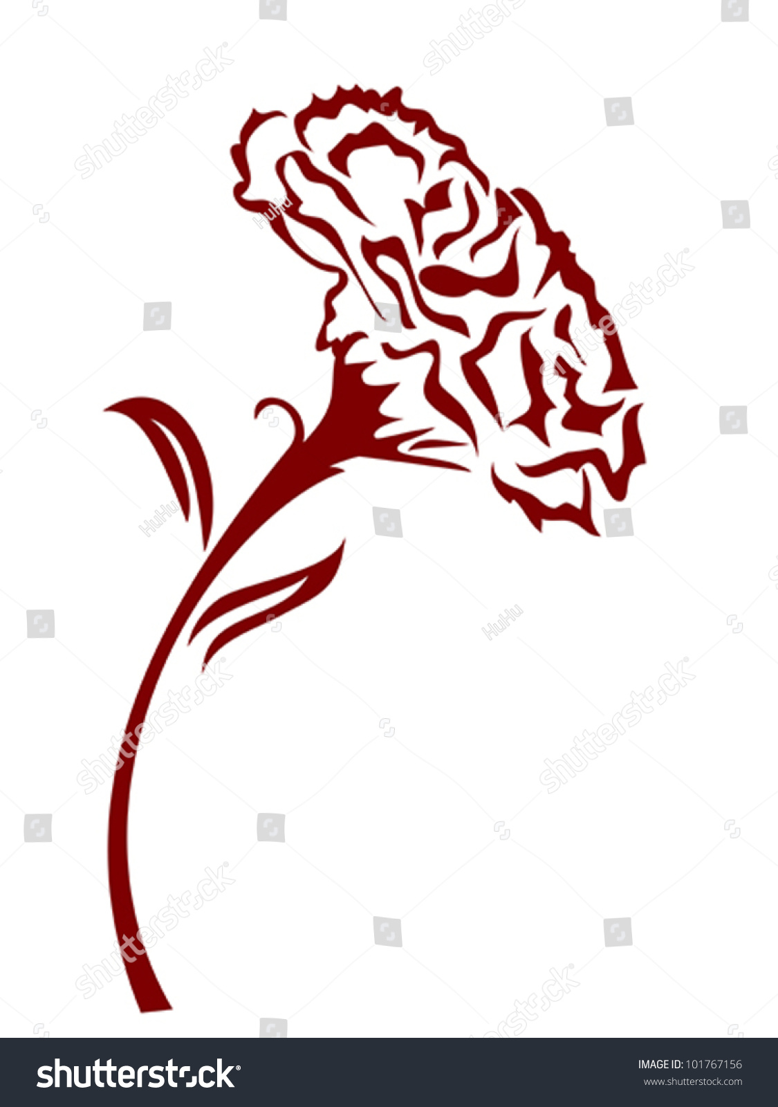 Carnation Flower Stock Vector 101767156 - Shutterstock