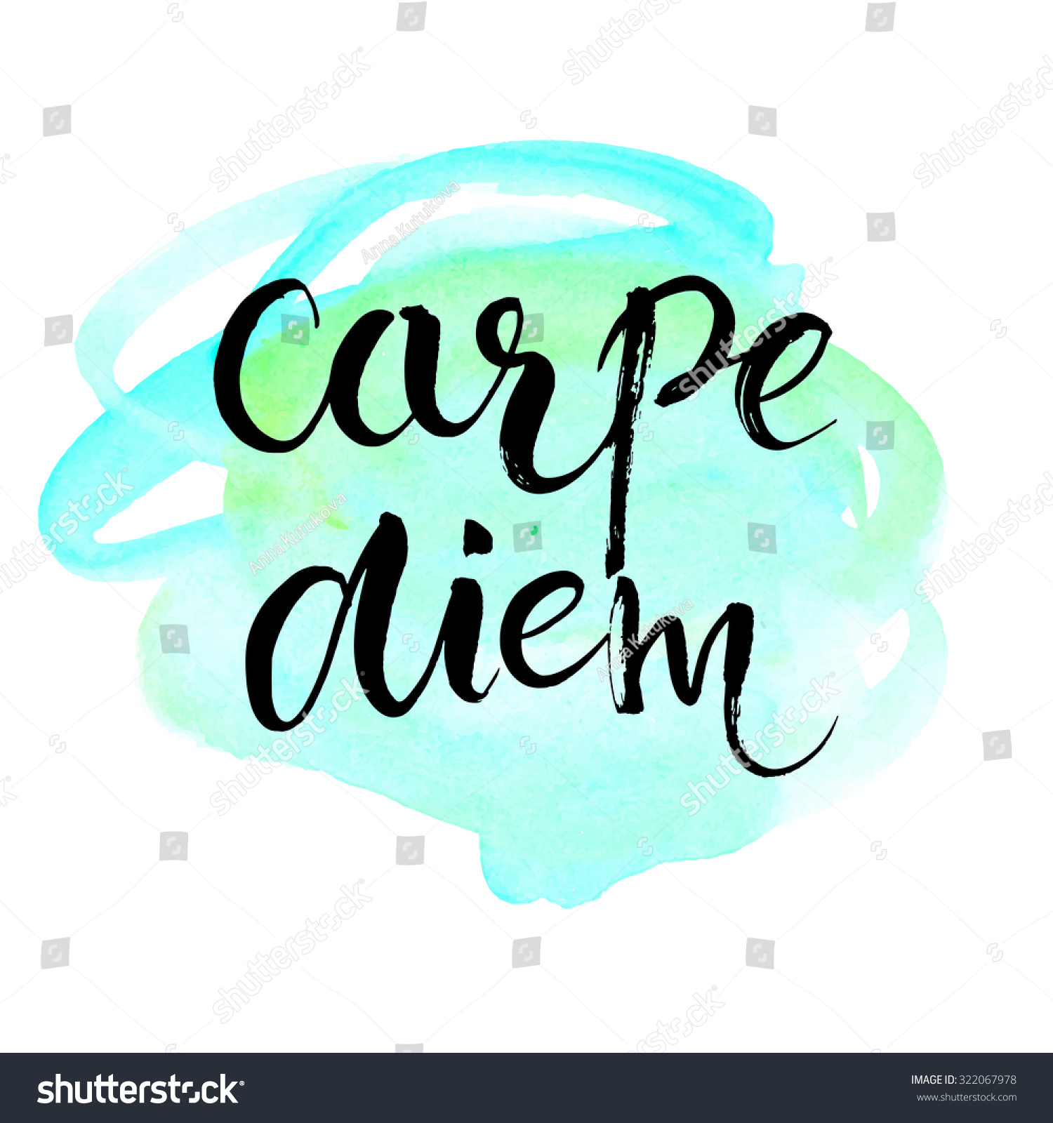 Carpe Diem Latin Phrase Means Seize Stock Vector 322067978 Shutterstock
