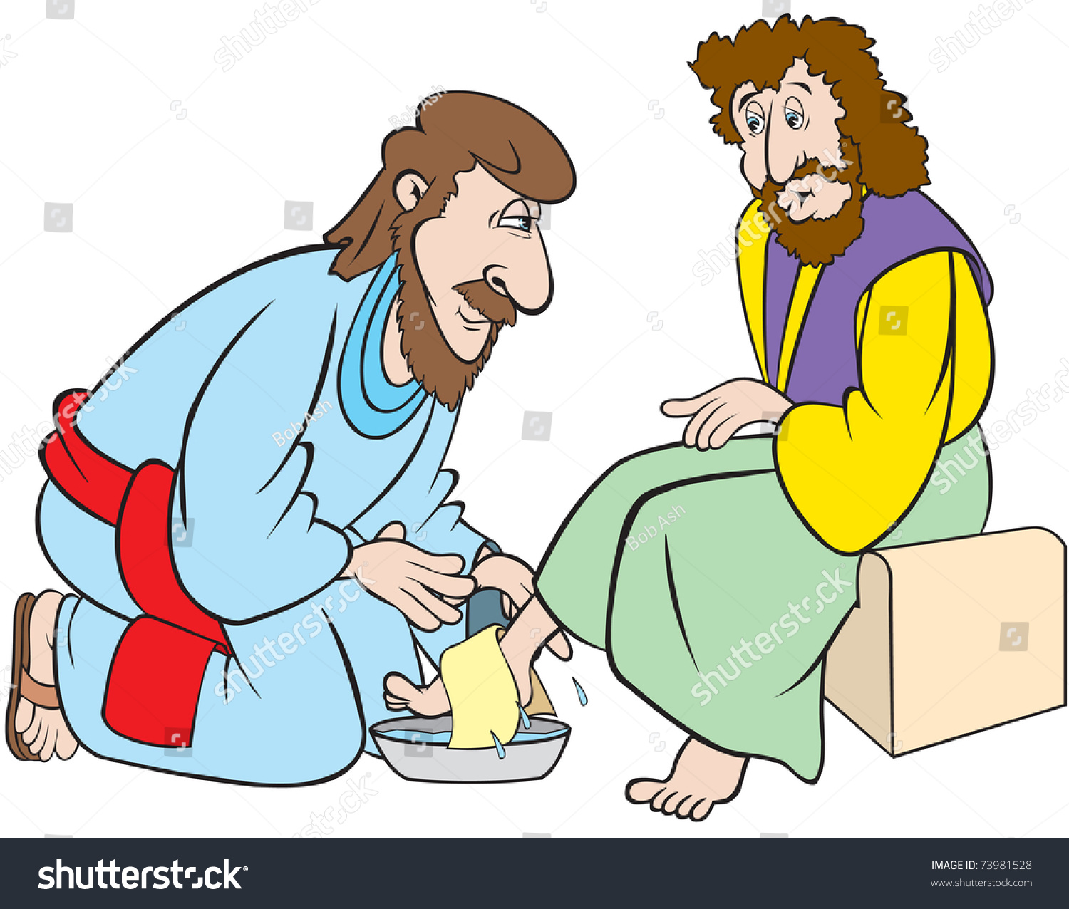 clipart of jesus washing the disciples feet - photo #24