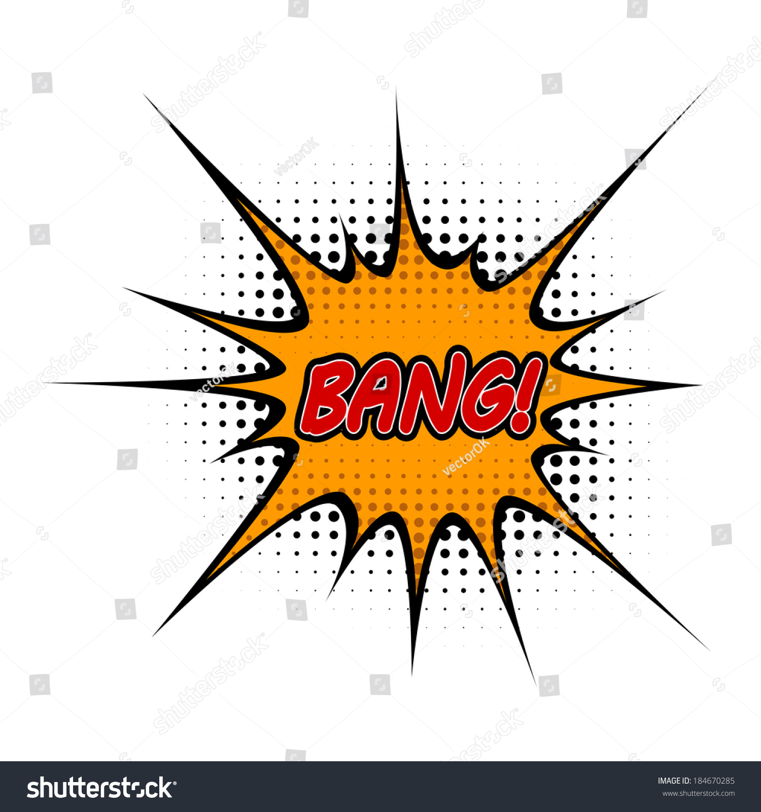 Cartoon Bang Stock Vector Illustration 184670285 : Shutterstock