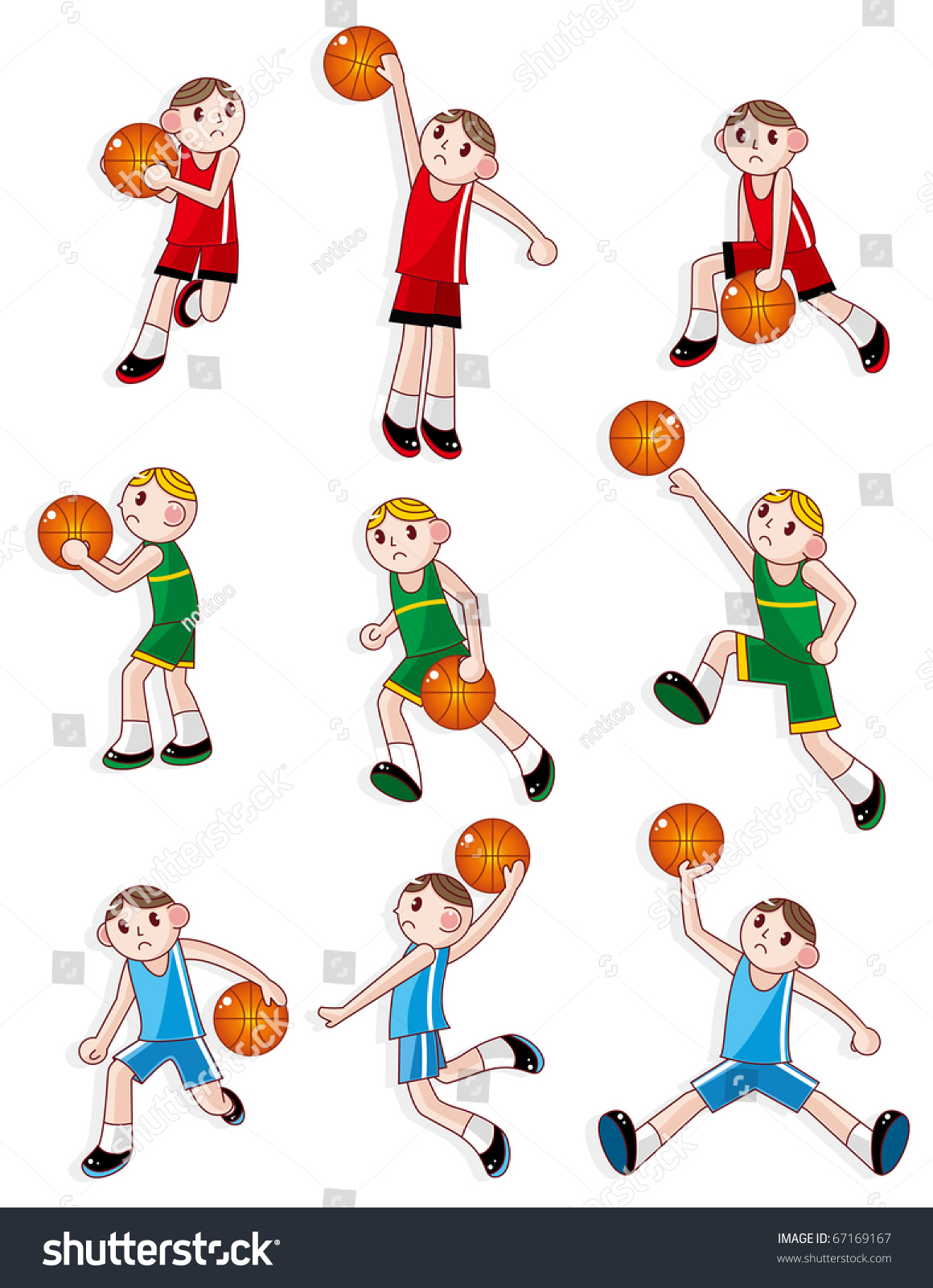 Cartoon Basketball Player Icon Stock Vector Illustration 67169167