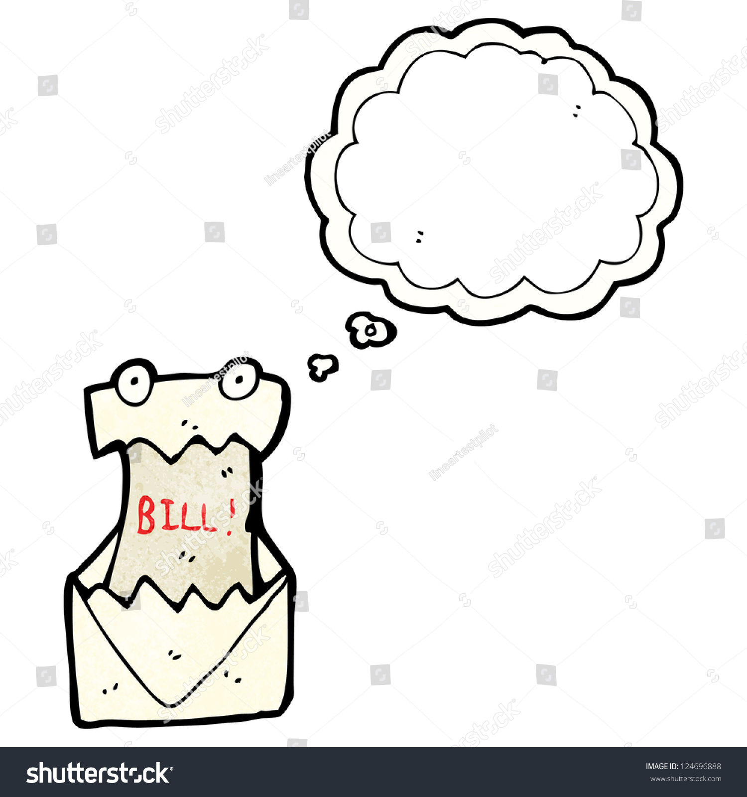 Cartoon Bill Stock Vector Illustration 124696888 : Shutterstock