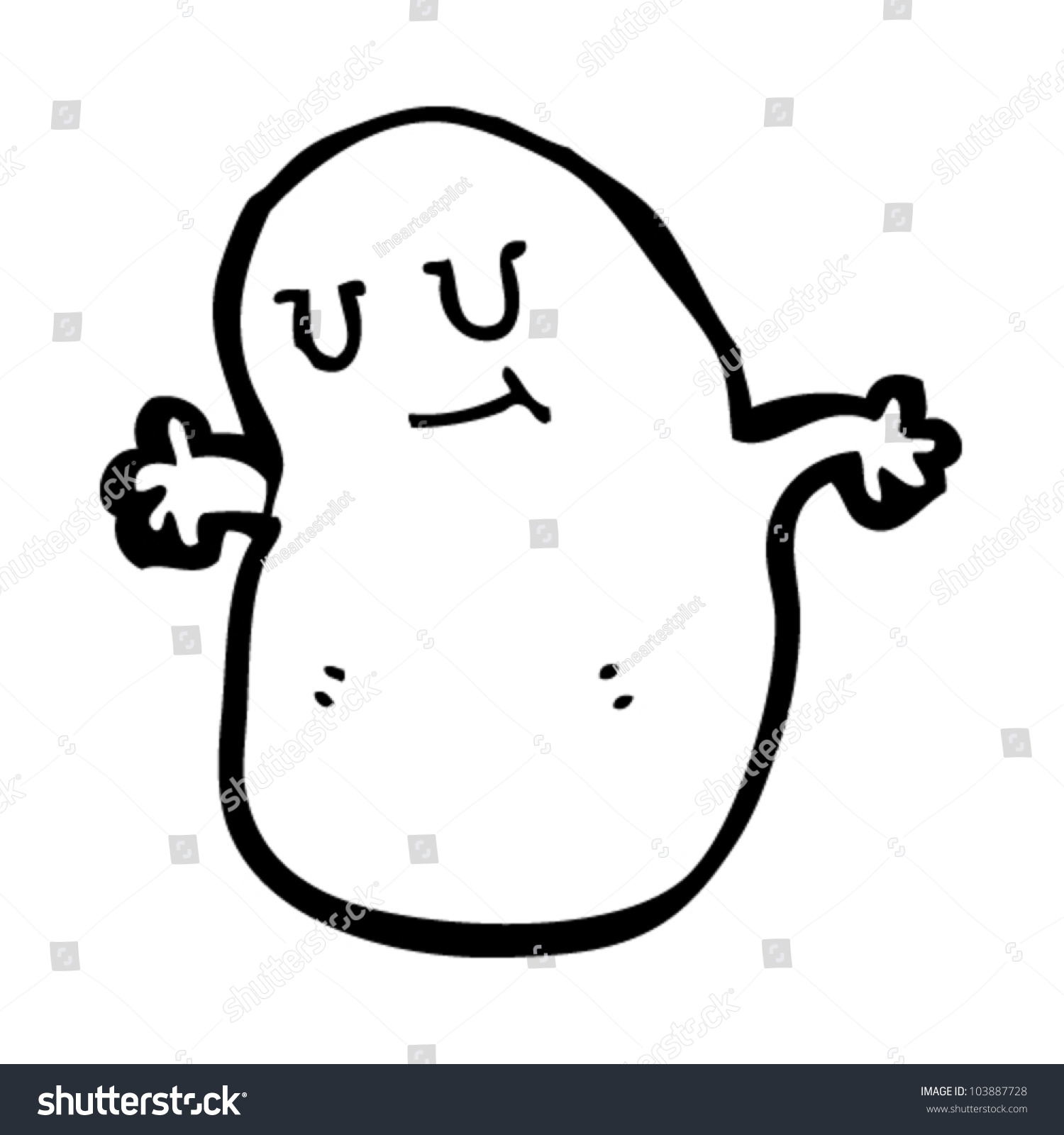 Cartoon Blob Creature Stock Vector 103887728 - Shutterstock