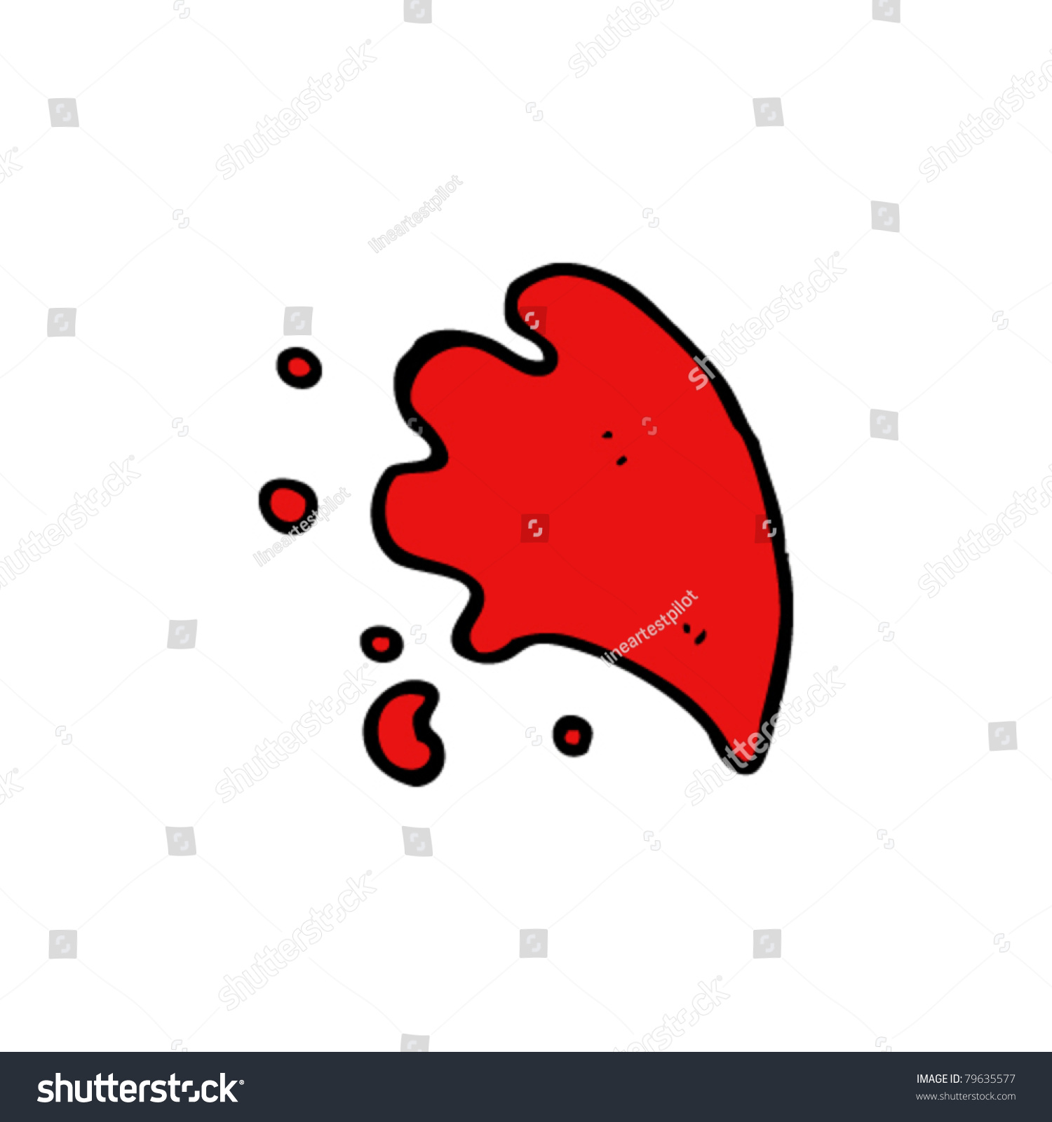 Cartoon Blood Spurt Stock Vector Illustration 79635577 : Shutterstock