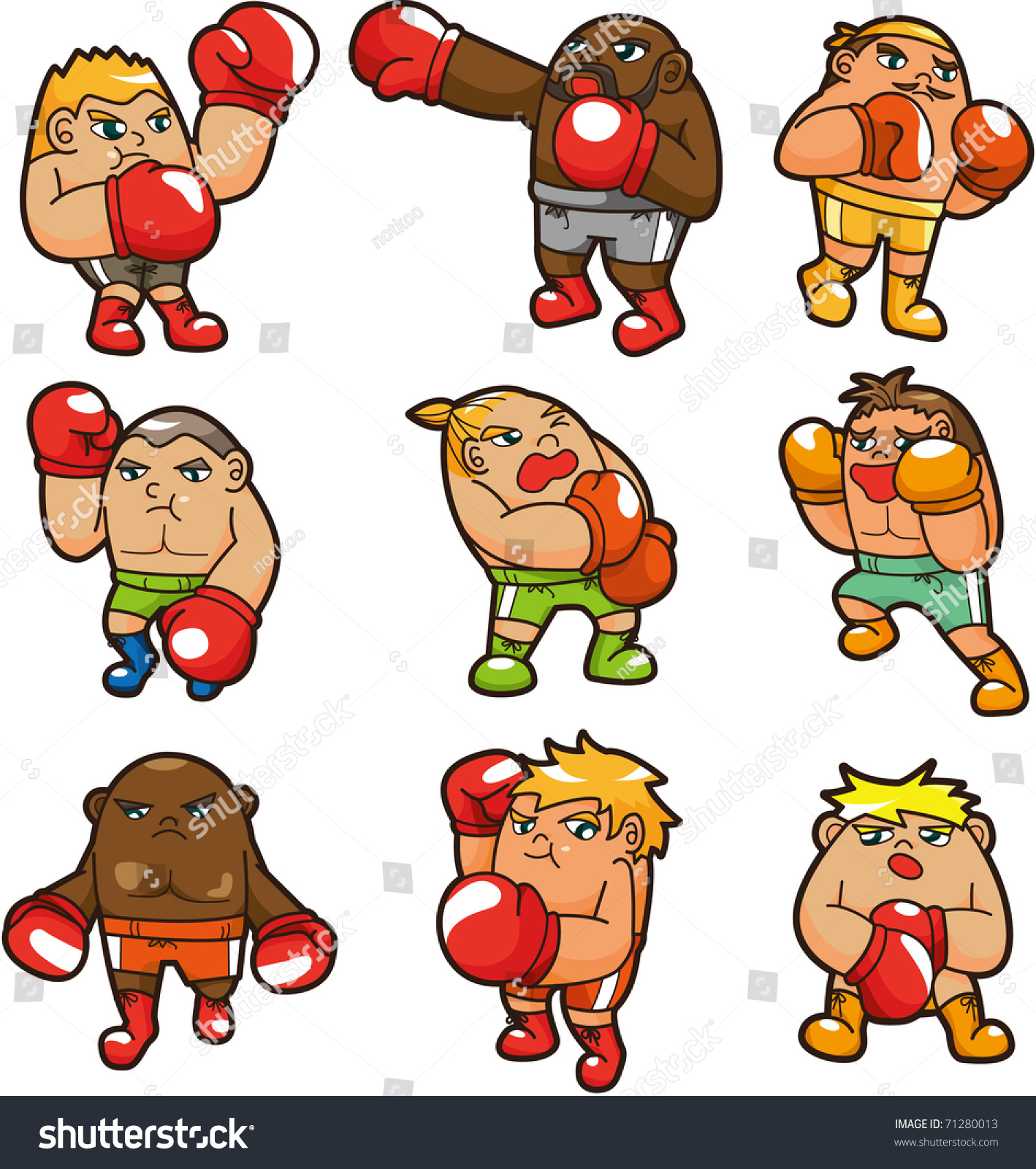Cartoon Boxer Icon Stock Vector Illustration 71280013 : Shutterstock