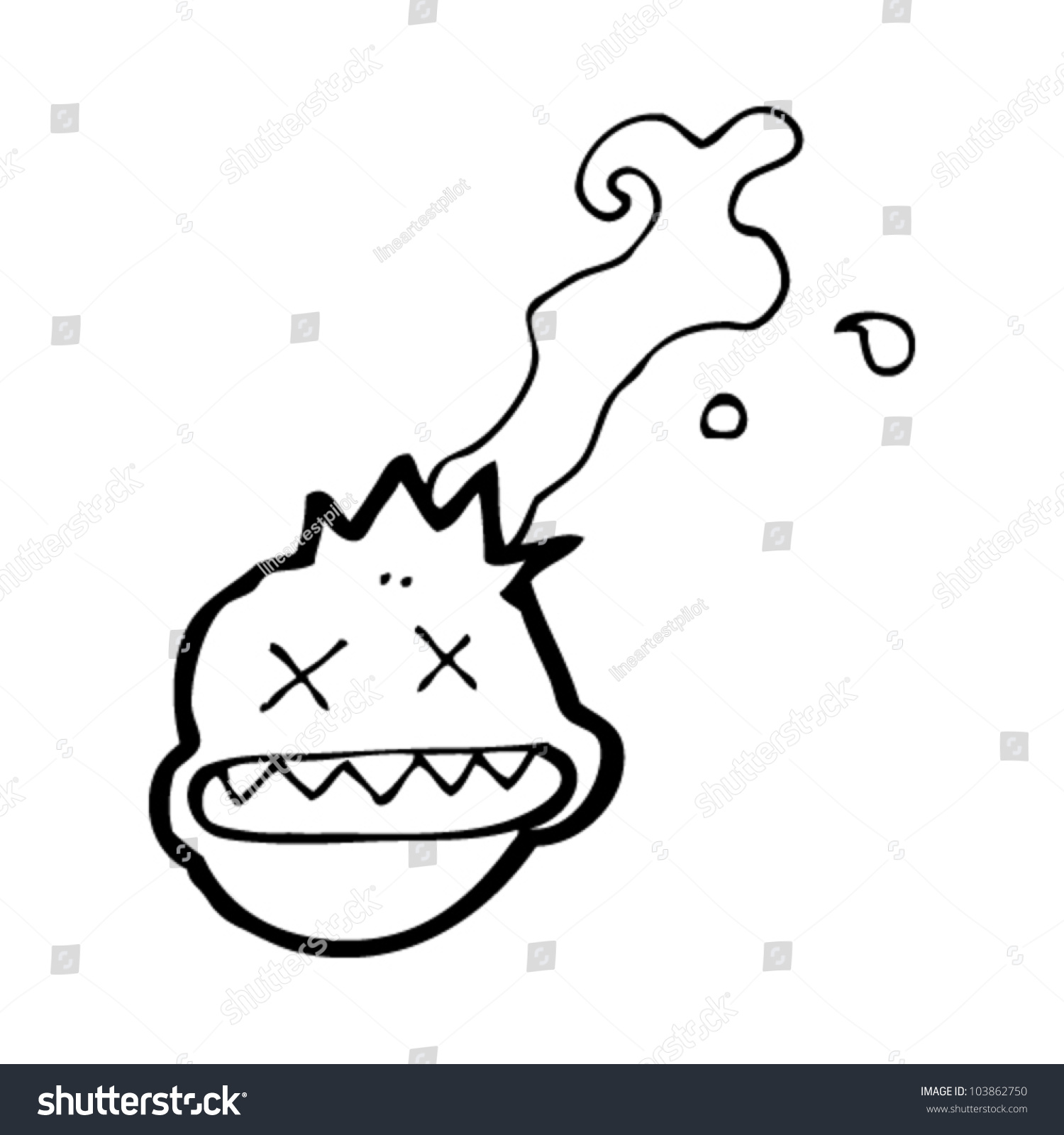 Cartoon Brain Explosion Stock Vector Illustration 103862750 : Shutterstock