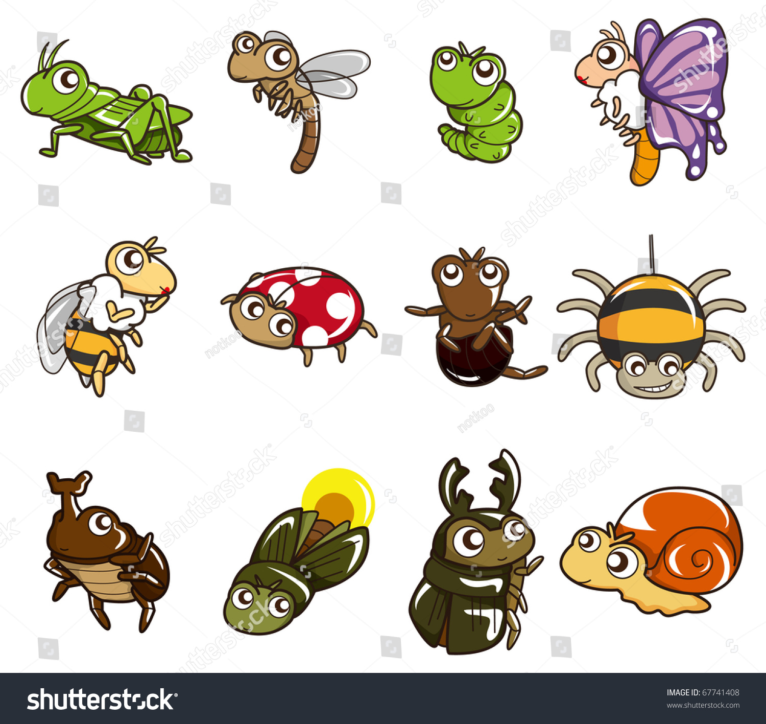 Cartoon Bug Icon Stock Vector 67741408 - Shutterstock