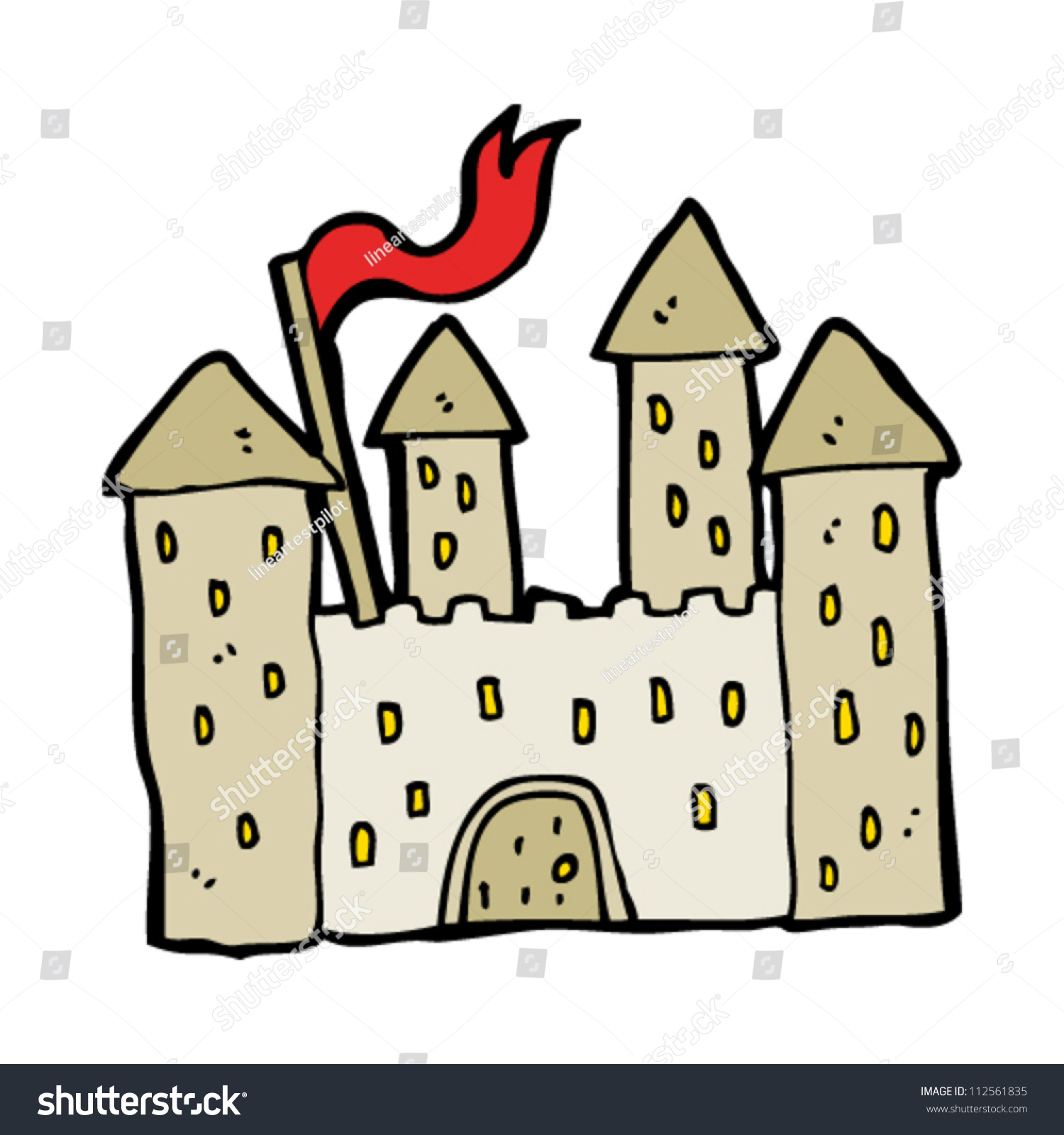 Cartoon Castle Stock Vector 112561835 - Shutterstock