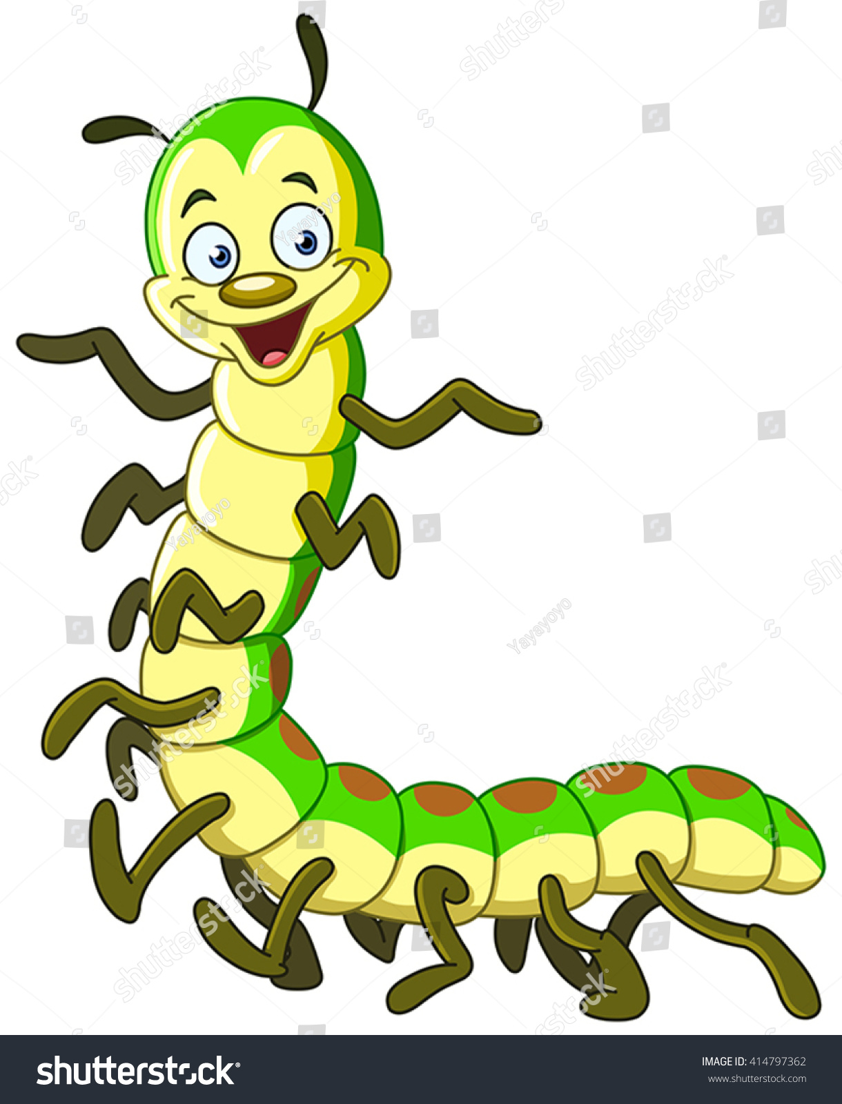 Cartoon Caterpillar Stock Vector 414797362 : Shutterstock