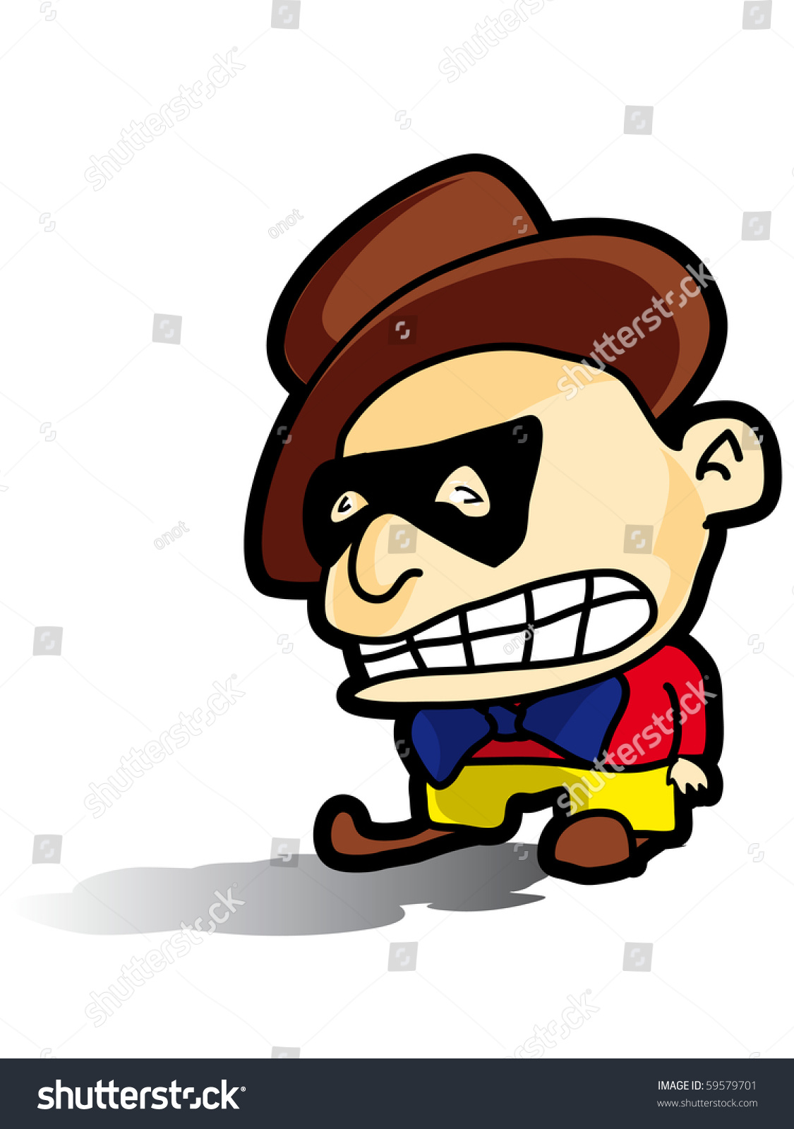 Cartoon Character Gangster - Vector Illustration - 59579701 : Shutterstock