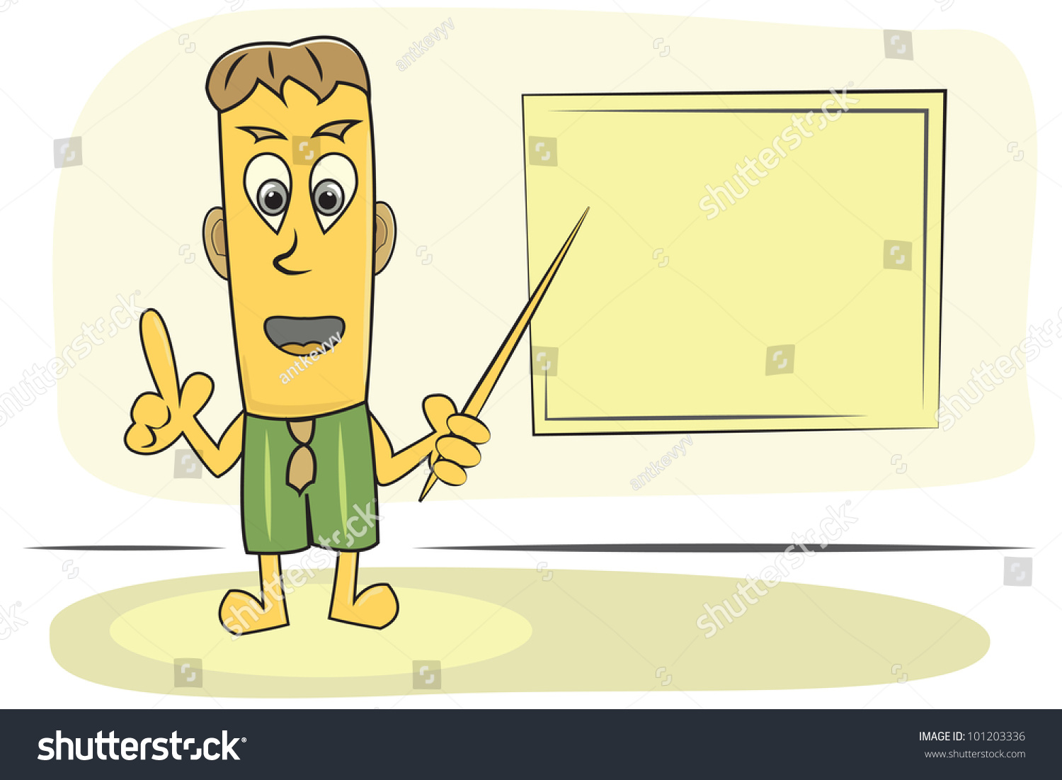 Cartoon Character Teacher Explain Topic Pointer Stock Vector 101203336 Shutterstock 2275