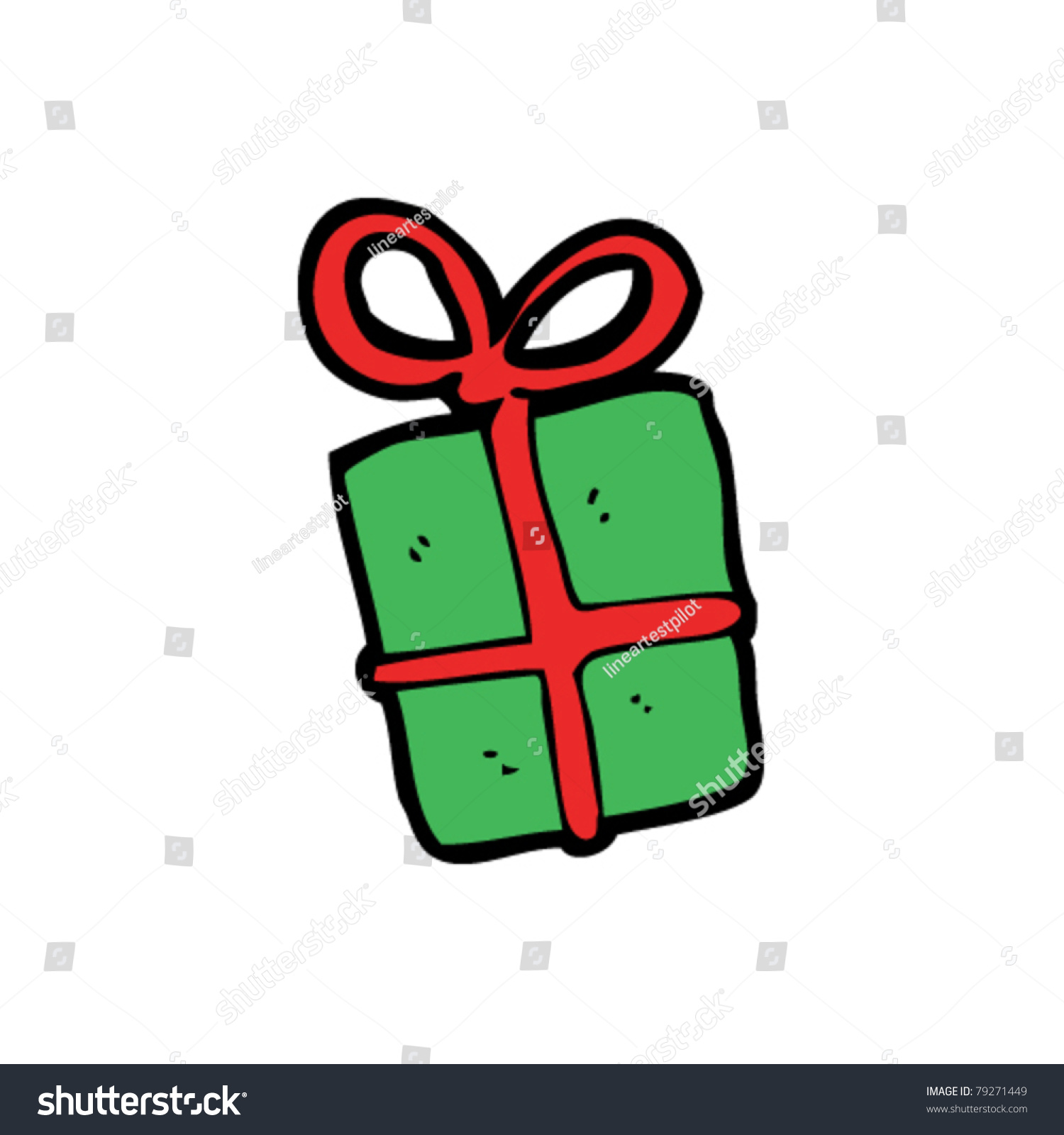 Cartoon Christmas Present Stock Vector Illustration 79271449 : Shutterstock