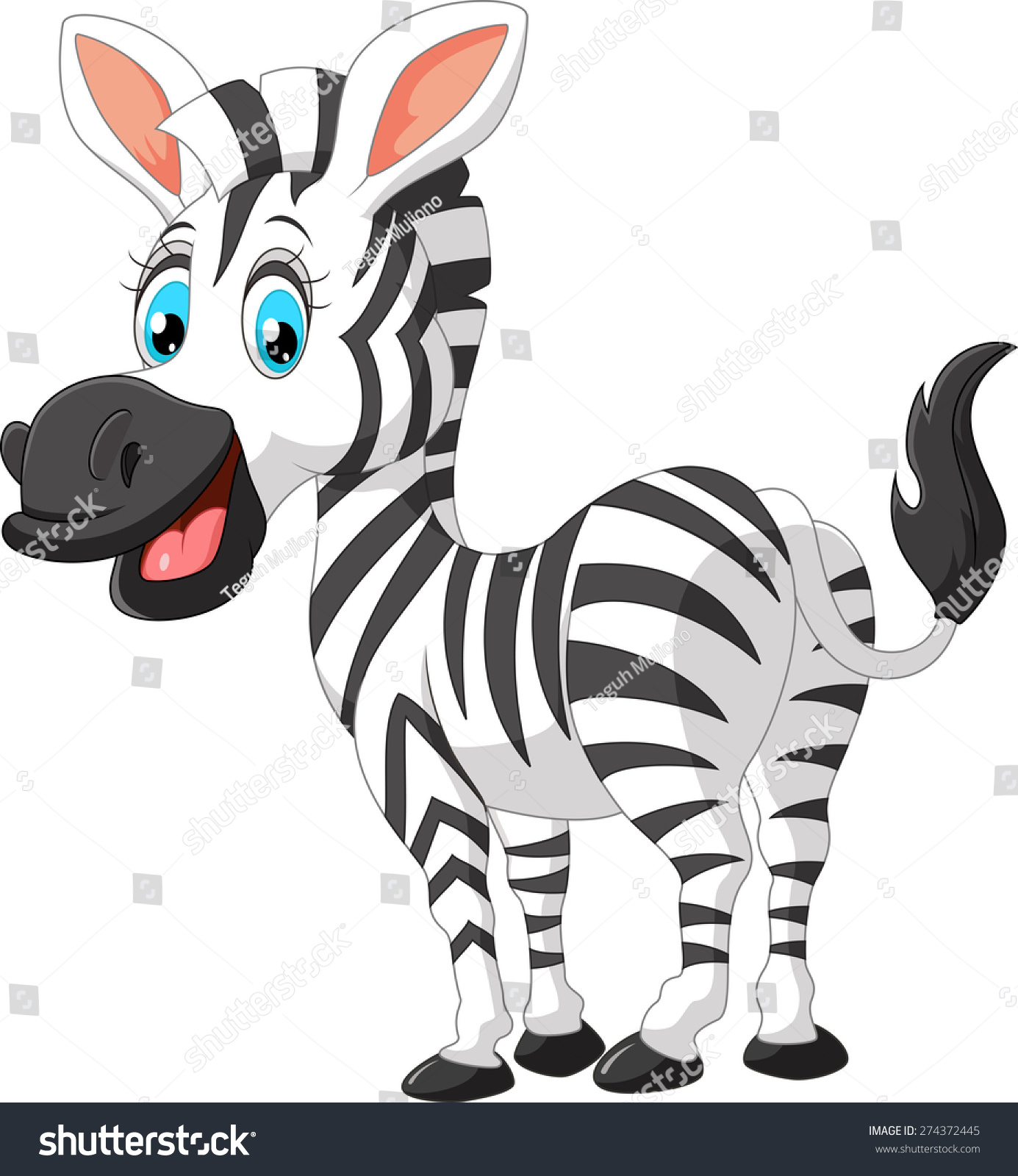 Cartoon Cute Zebra Stock Vector 274372445 Shutterstock