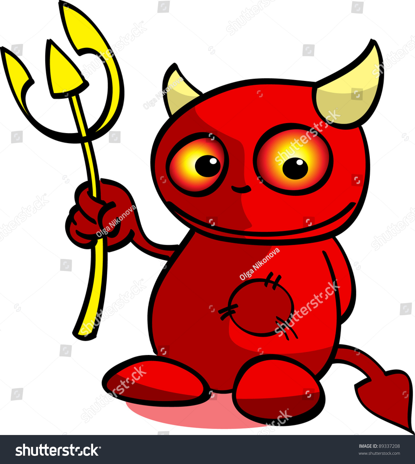 Cartoon Devil Stock Vector Illustration 89337208 Shutterstock